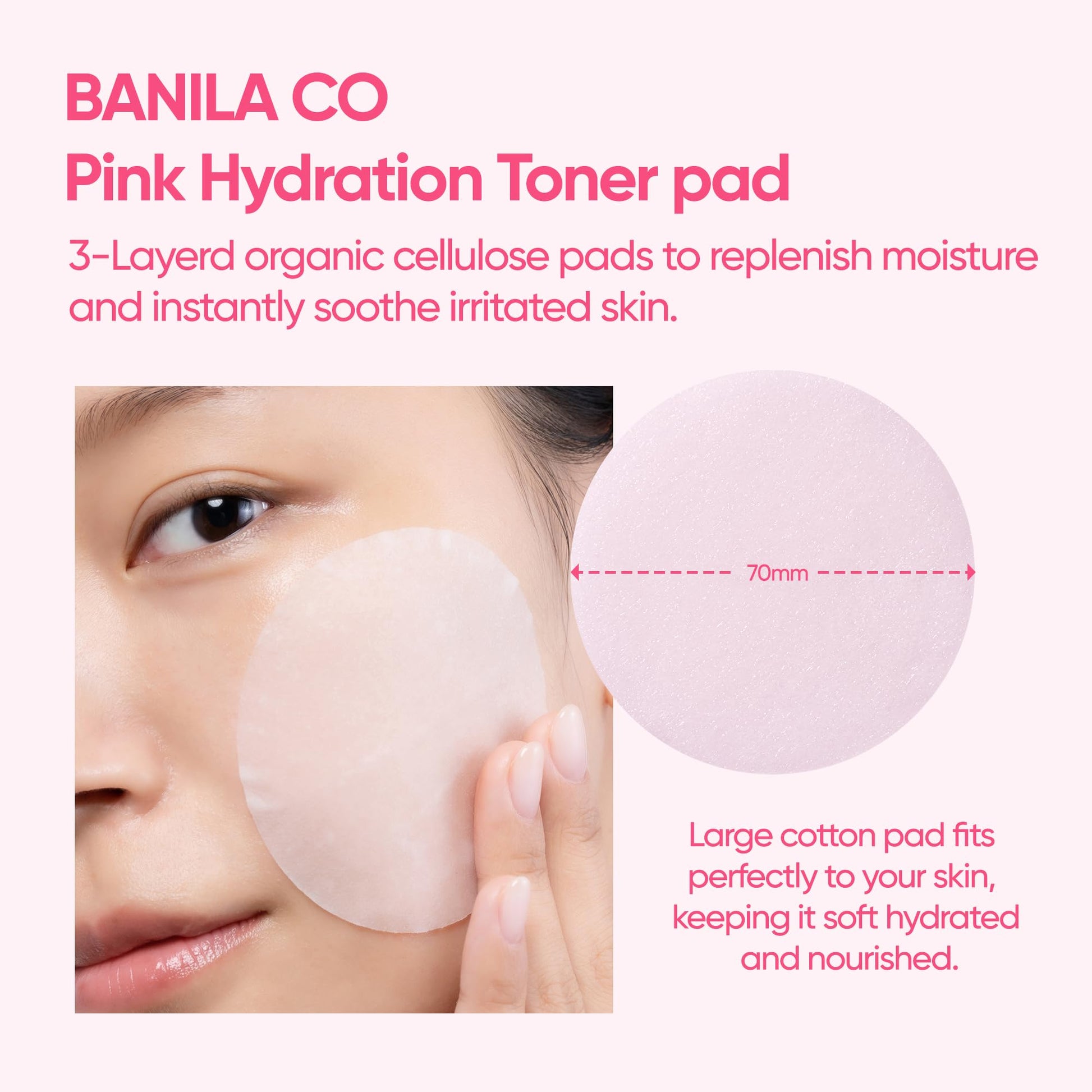 BANILA CO Clean it Zero Pink Hydration Toner Pad - Hyaluronic (70 Pads)