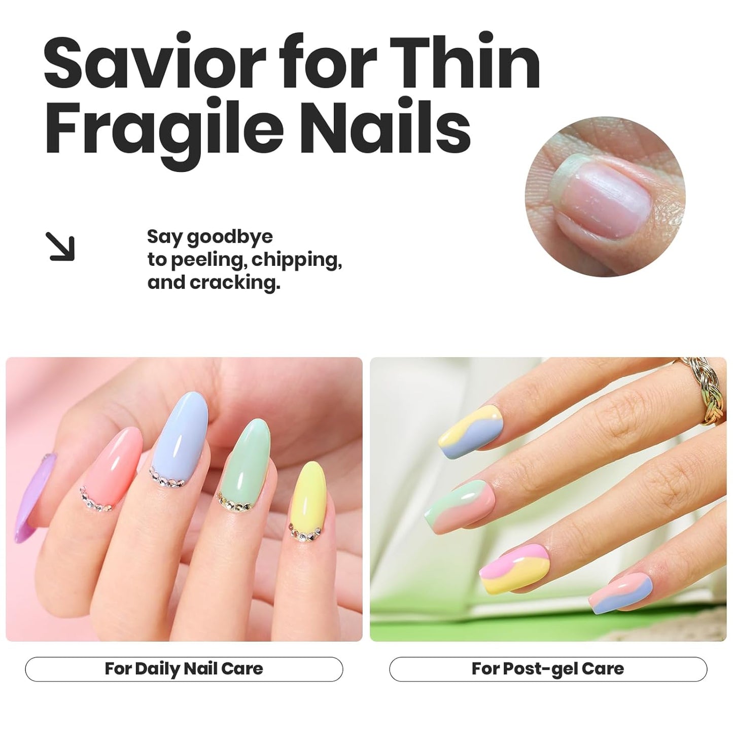 Beetles Pastel Nail Polish Set -6 Colors Pink Blue Yellow Nude Pink Purple Nail Polish Set Quick Dry Finger DIY Air Dry Nail Art Salon Home Pastel Reverie Gift for Women