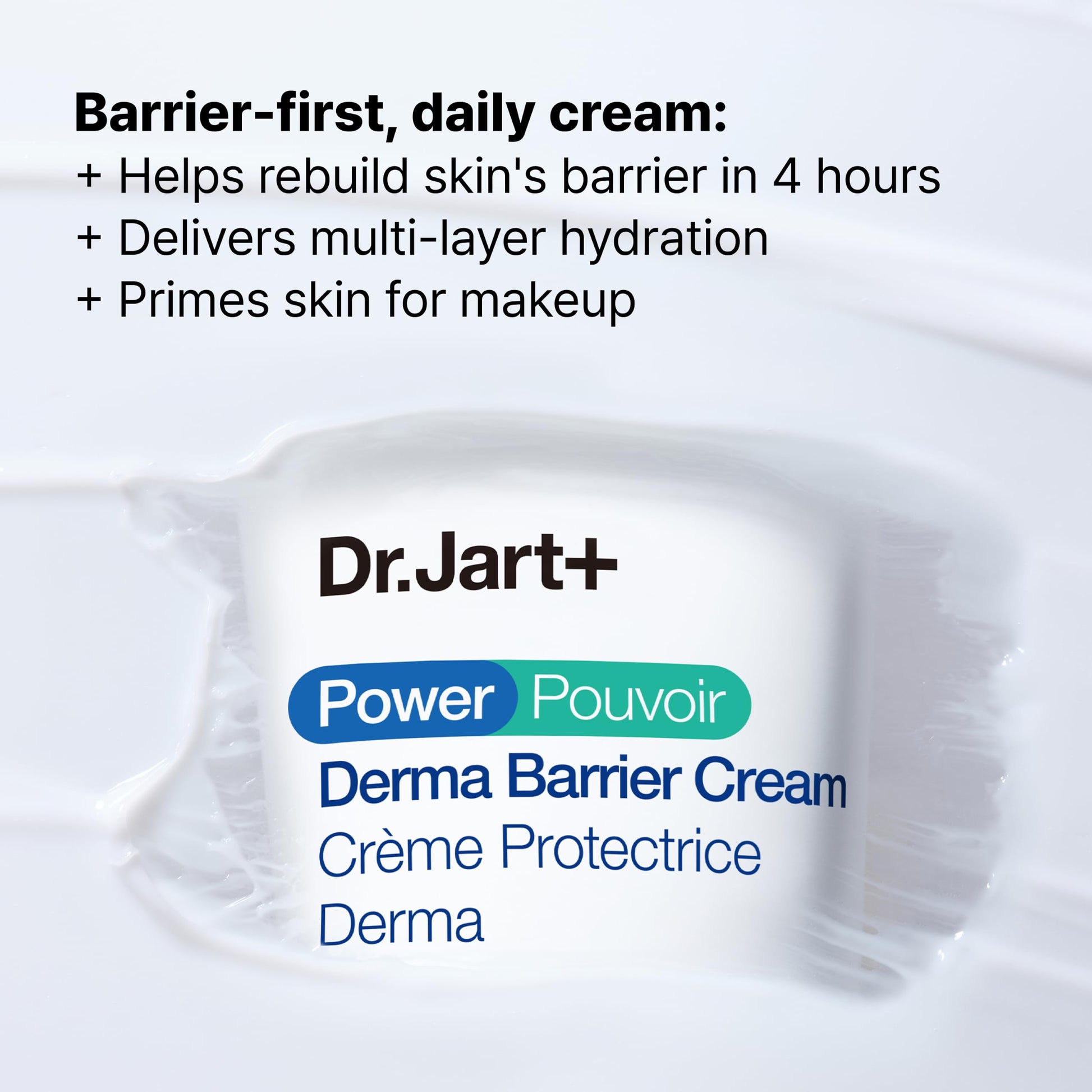 Dr.Jart+ Power Derma Barrier Korean Face Cream | Korean Skin Barrier Moisturizer with Panthenol |