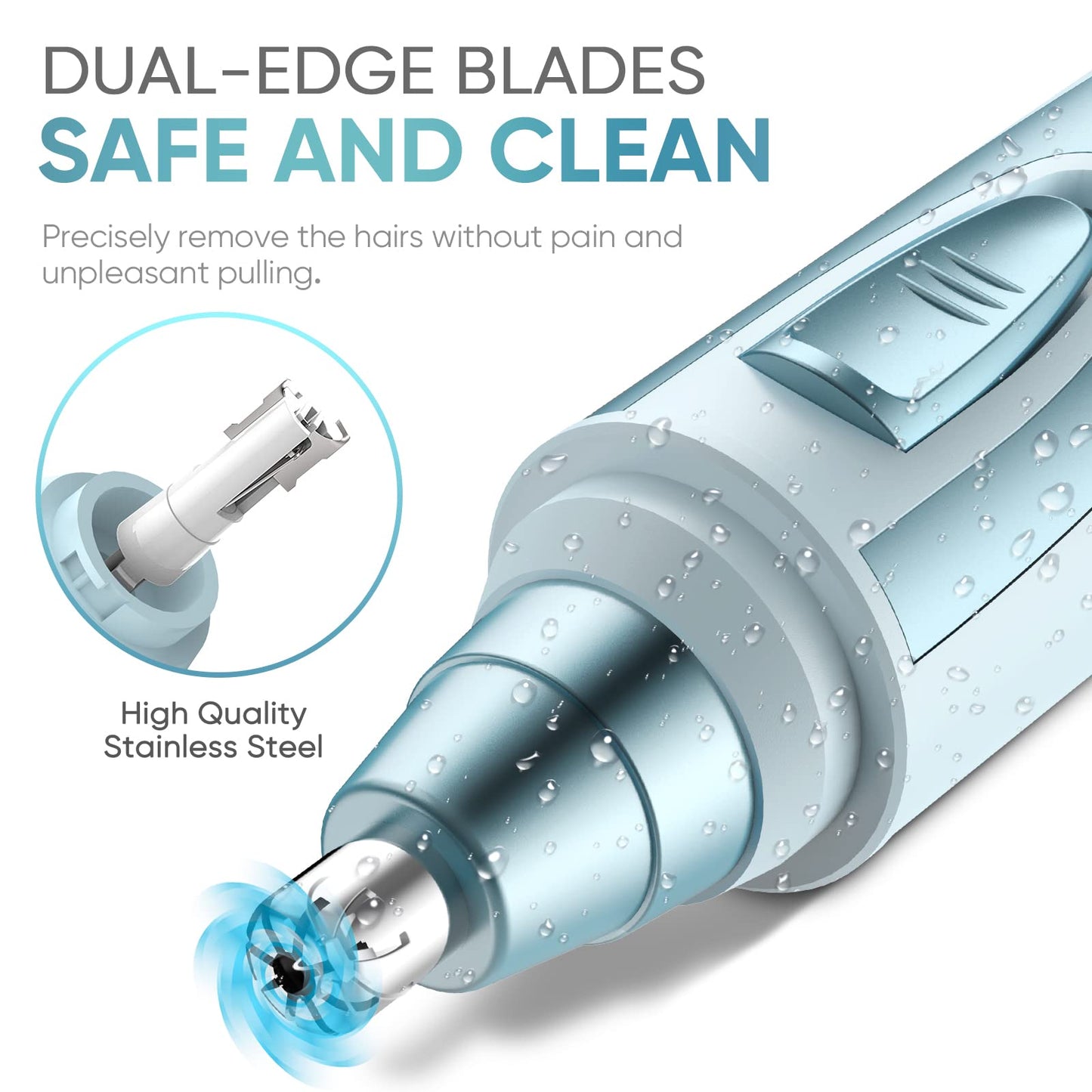 Ear and Nose Hair Trimmer Clipper - 2026 Professional Painless Eyebrow & Facial Hair Trimmer for