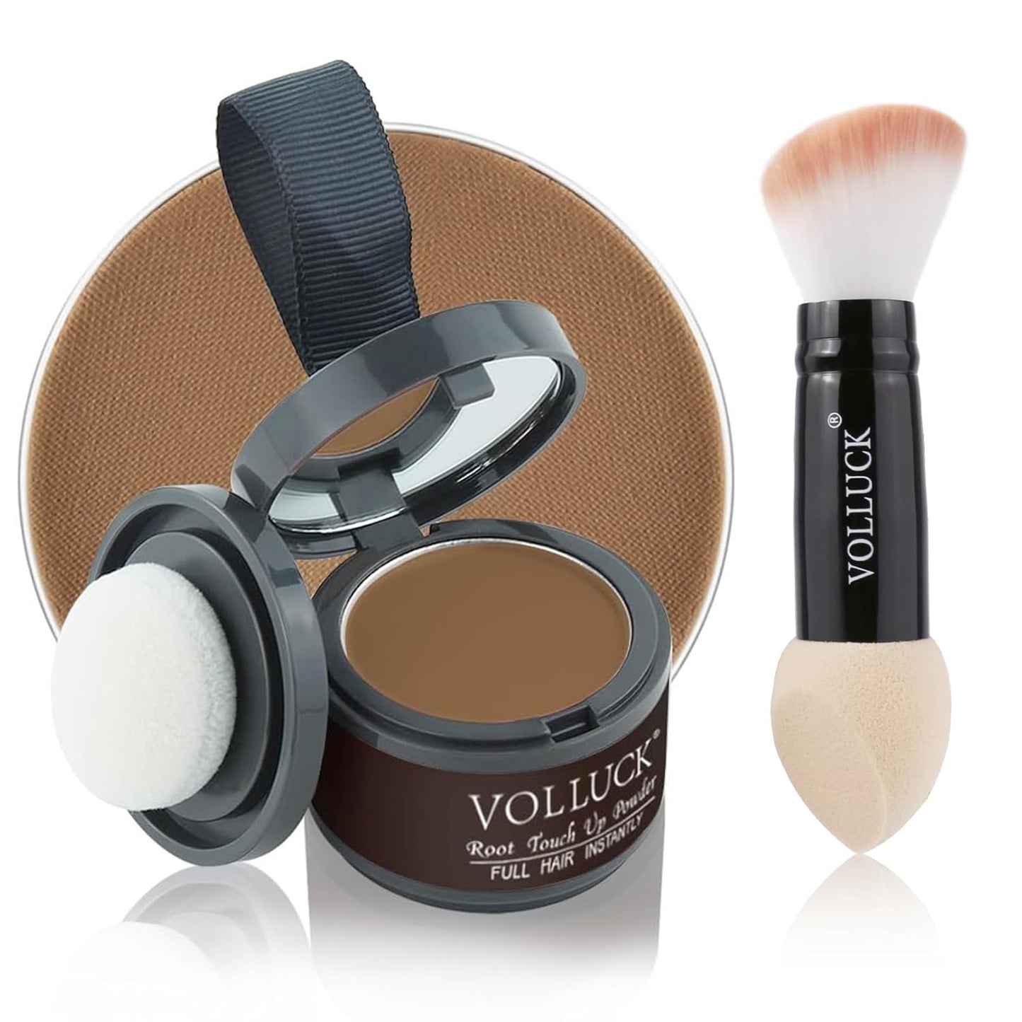 Root Touch Up Hair Powder, Instantly Gray Hair Root Cover Up Hairline Powder, Hair Concealer For Women and Men (A-Brown, 2PC)