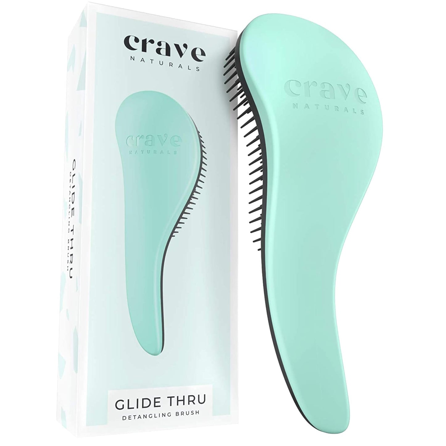Crave Naturals Biggie Glide Thru Hair Brush - Detangler Brush for Curly, Straight, Wet or Dry Hair