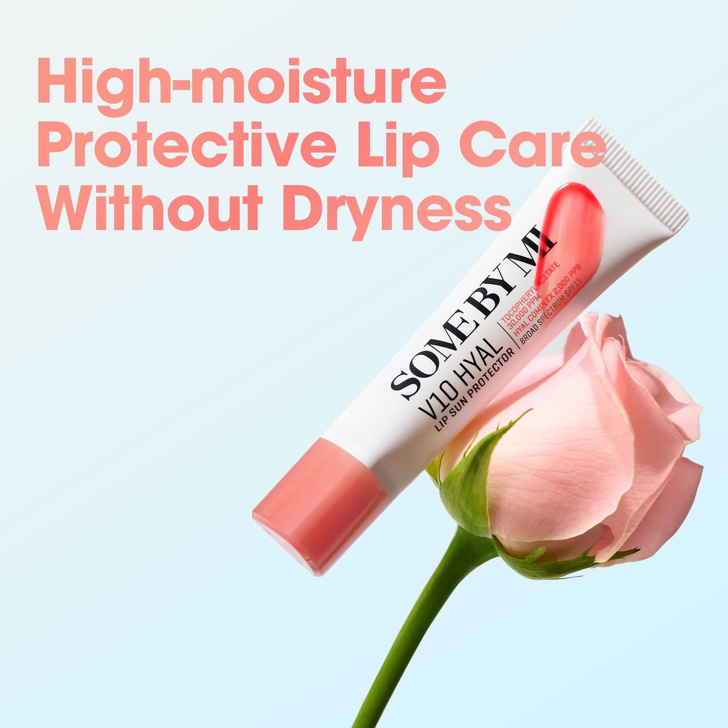 SOME BY MI V10 Hyal Lip Sun Protector Rosy – Pack of 2, 0.46oz – Korean Tinted Glow SPF 15