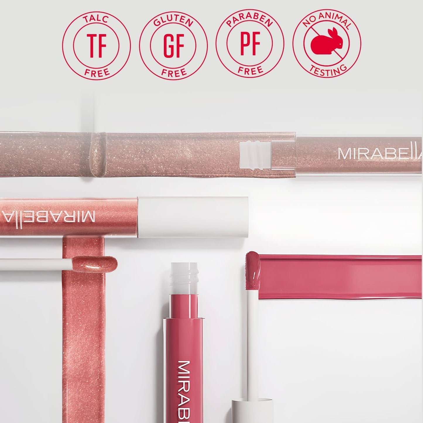 Mirabella Luxe Advanced Lip Gloss, Hydrating Non-Sticky High-Shine Lip Gloss for Women, Infused with Vitamin E & Jojoba Oil, Long-Lasting & Cruelty-Free - Lavish (Shimmering Light Nude)