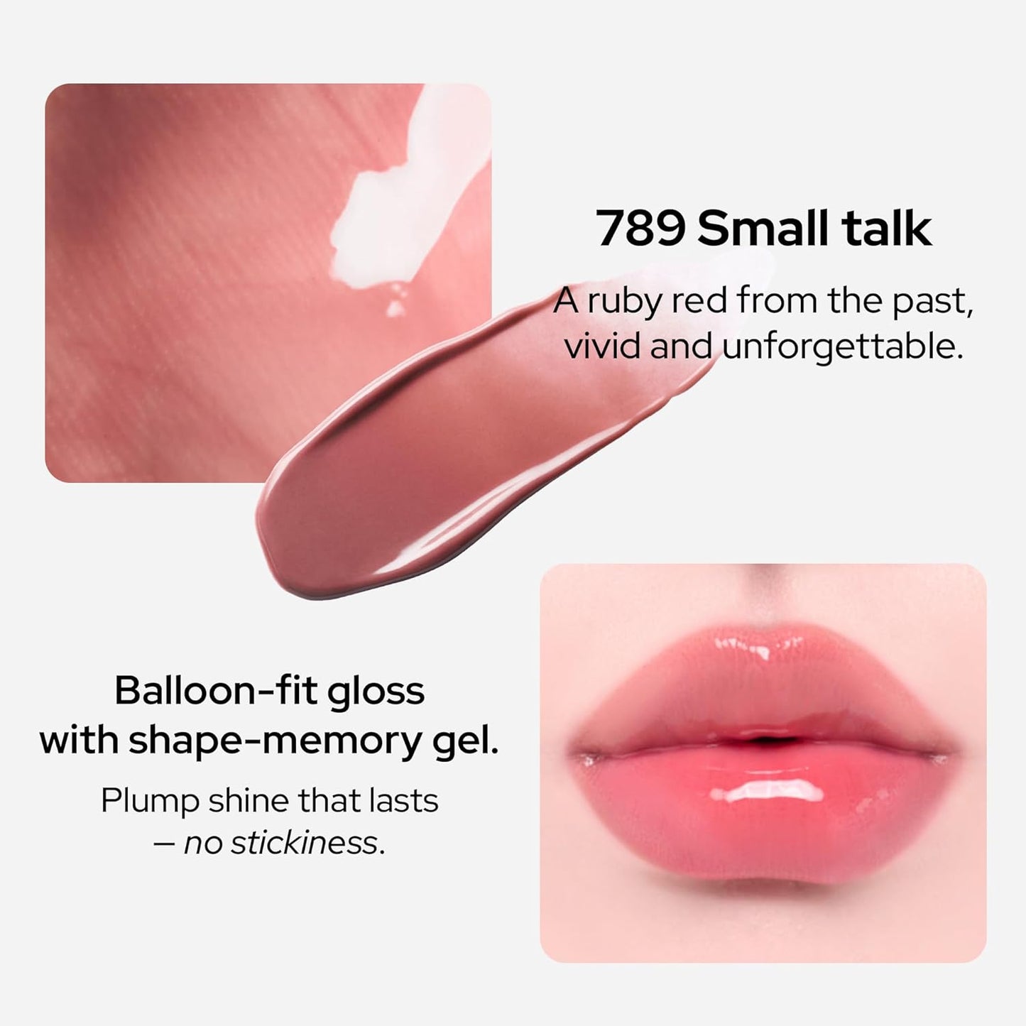 Unseen Balloon Tint, 9 Colors Set for All Skin Types. Buildable Color, Long Lasting Glossy Lip Stains, Lightweight Lip Gloss Make up (789 Small talk, 0.11 Ounce (Pack of 1))