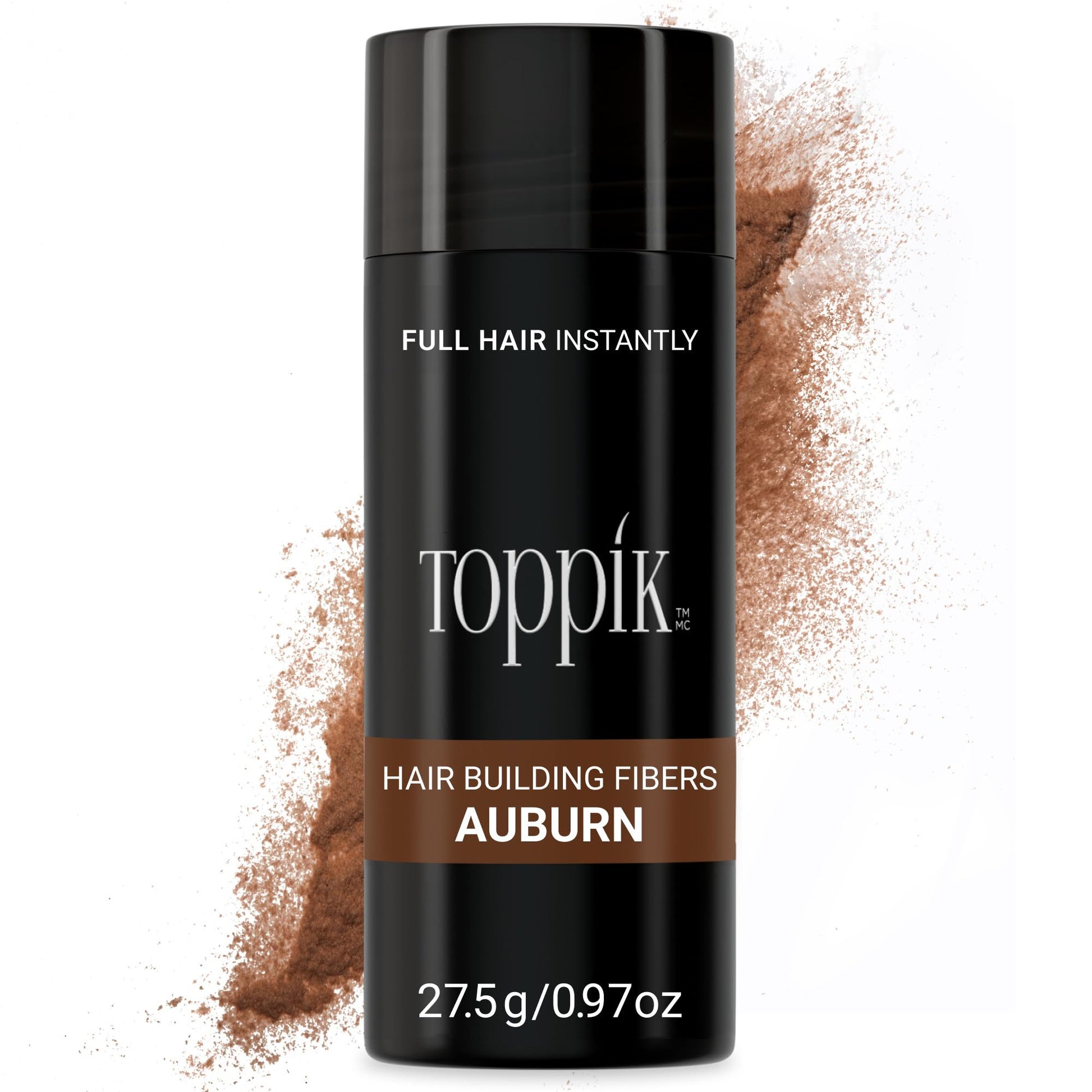 Toppik Hair Building Fibers, Auburn, 27.5g Fill In Fine or Thinning Hair, Instantly Thicker, Fuller