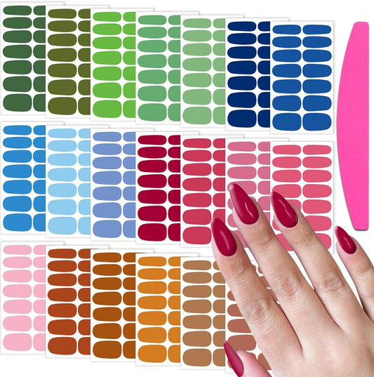 SILPECWEE Nail Polish Strips (20 Sheets, Bright Color), Nail Polish Stickers Full Nail Wraps Self
