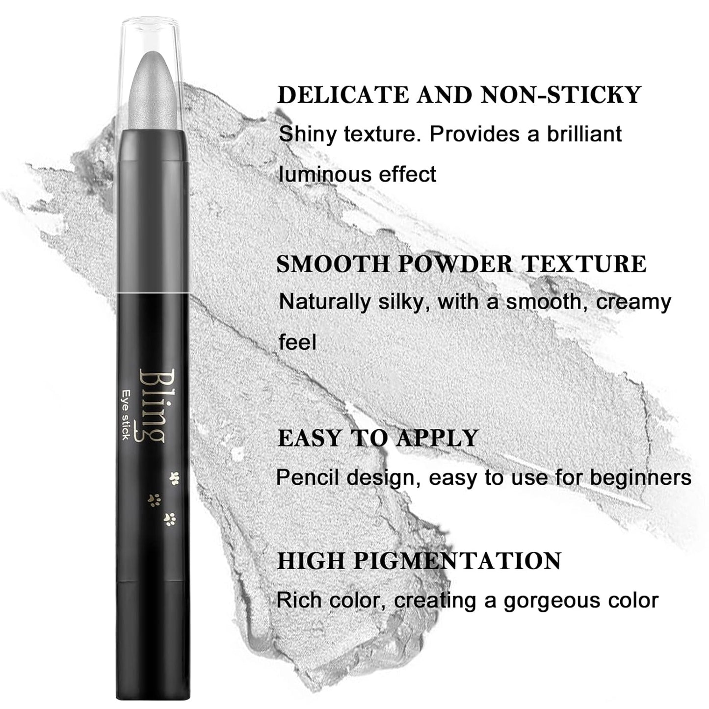 Boobeen Waterproof Eyeshadow Stick - Shimmer Cream Eyeshadow Pen, Easy to Use