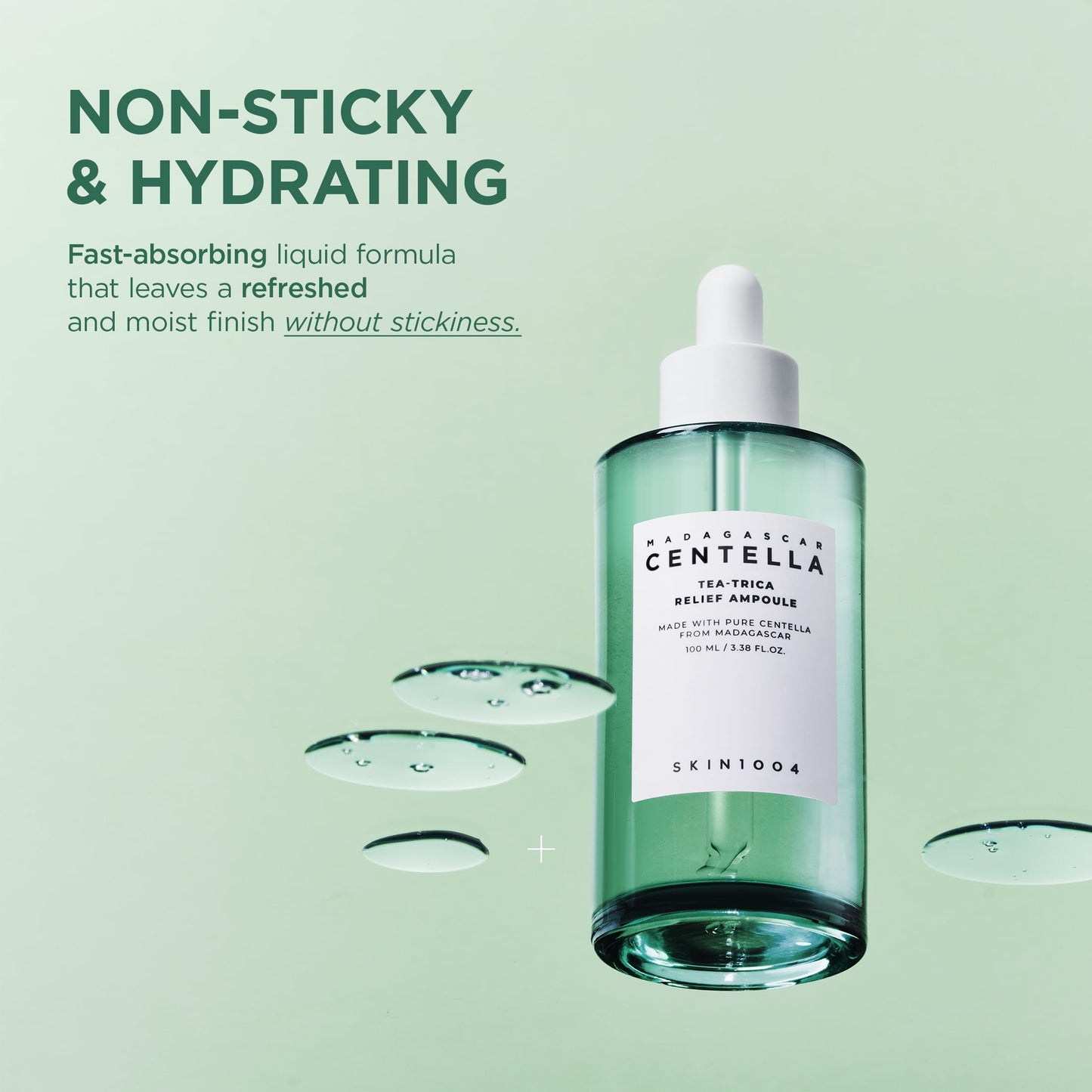 SKIN1004 Tea-Trica Relief Ampoule, 3.38 fl.oz,100ml, Korean Face Serum with Cica & Tea Tree, Facial