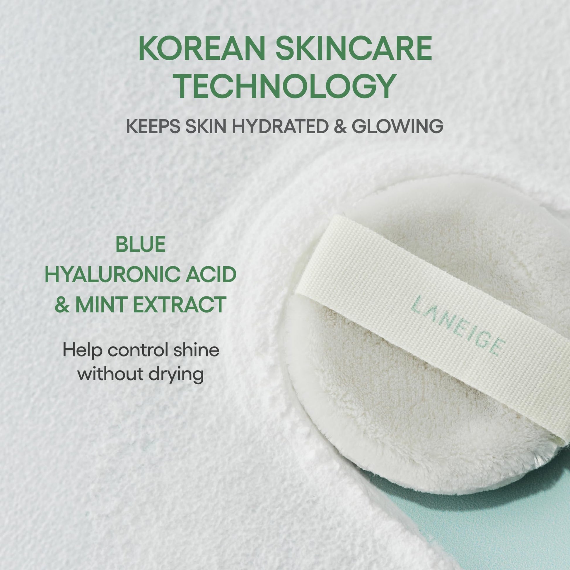 LANEIGE Neo Blurring Powder: Korean Shine Control Compact with Pore Blurring, Smoothing Finish &