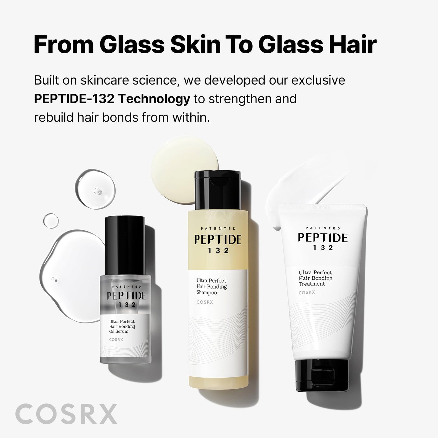 COSRX PEPTIDE 132 Hair Repair Treatment for Dry Damaged Hair, 8.11 fl oz