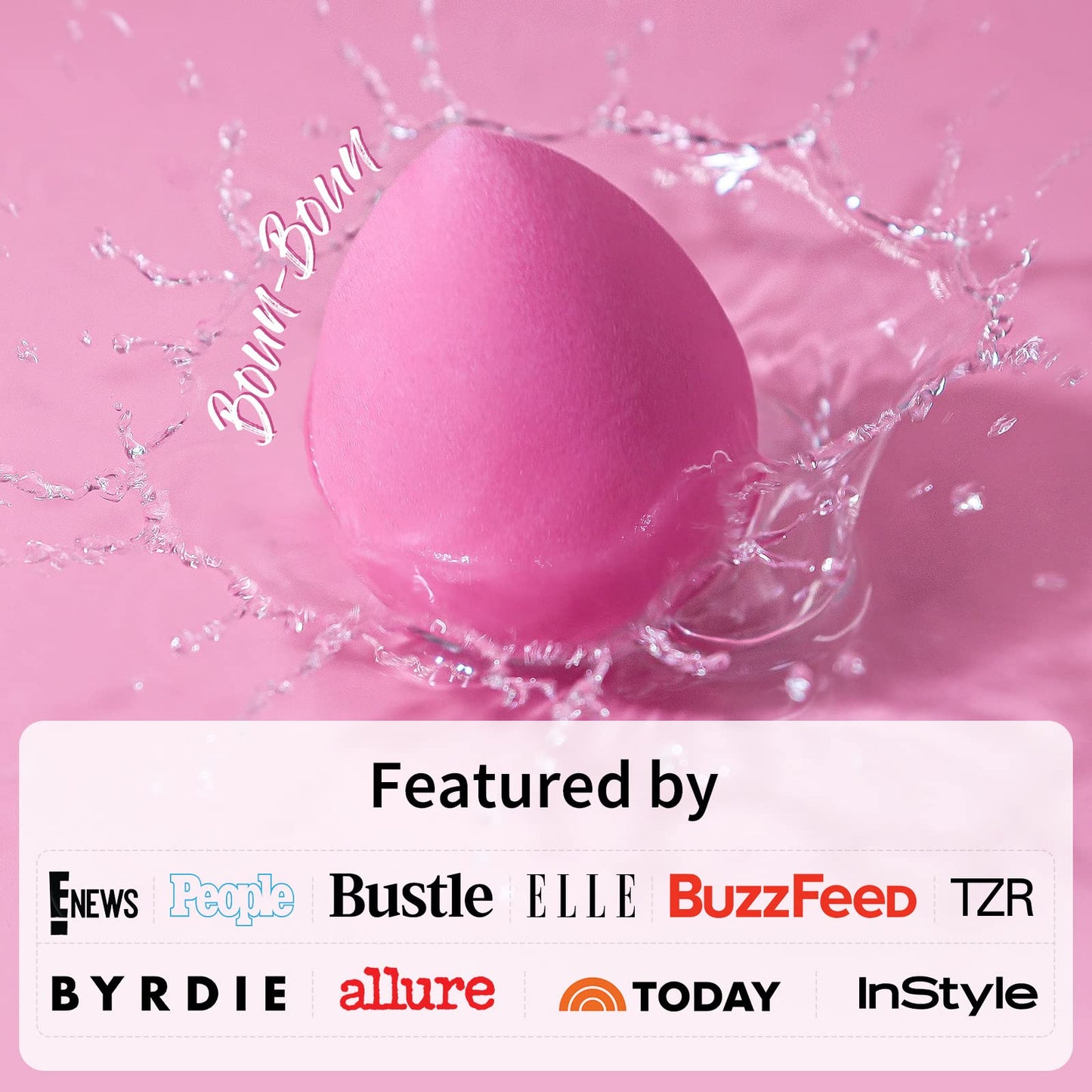 BEAKEY Makeup Sponge Set for Blending, Pink Soft Beauty Sponges