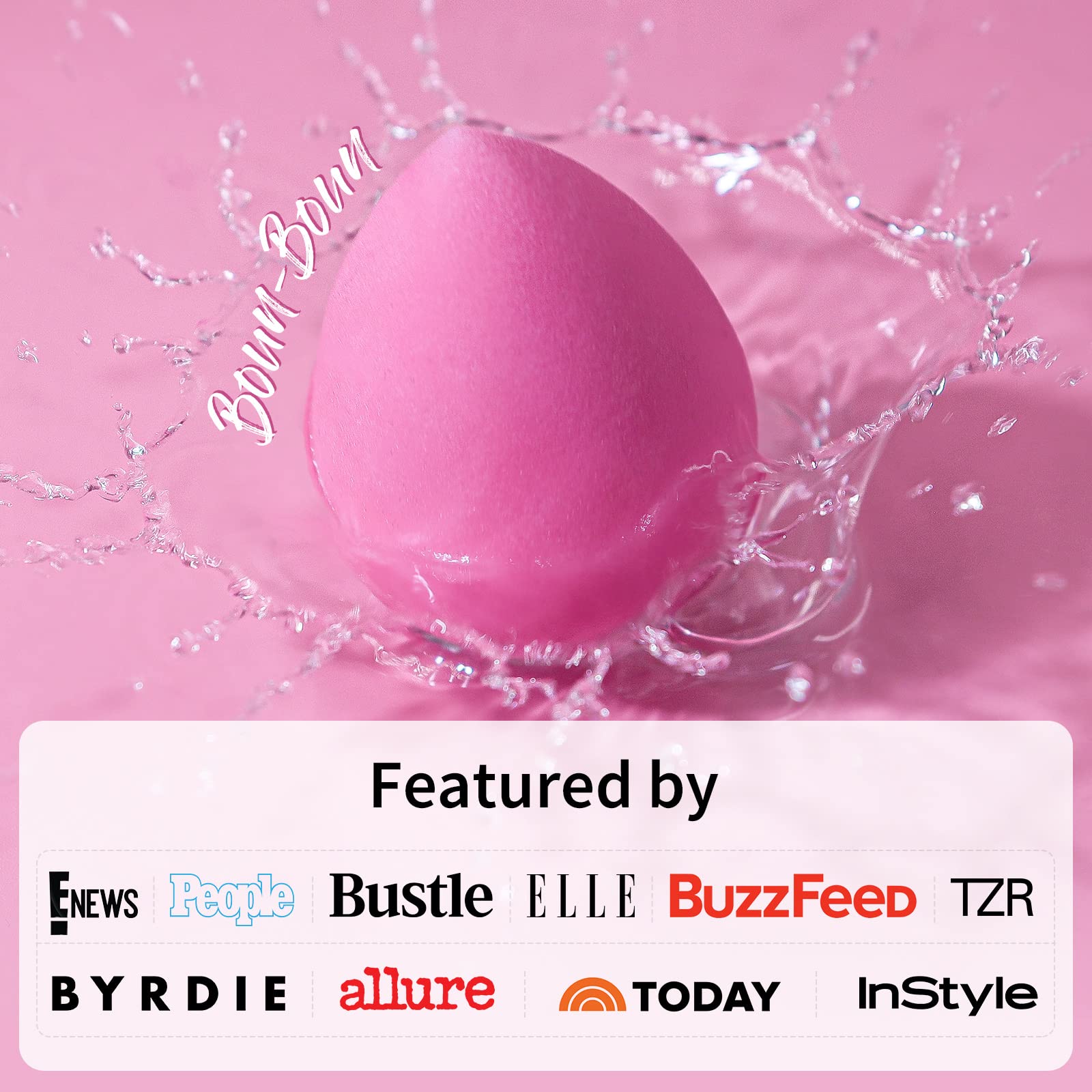 BEAKEY Makeup Sponge Set for Blending, Pink Soft Beauty Sponges