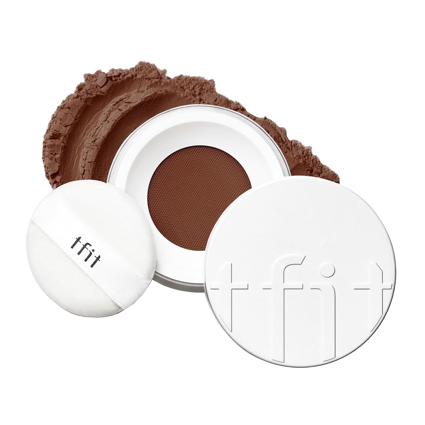 TFIT Translucent Set Finishing Powder - Sebum Control Face Loose Powder, Matte & Silky Finish, Lightweight, Long-lasting, Korean Makeup Setting Powder (2.3 Deep Beige, 0.24 Oz.)