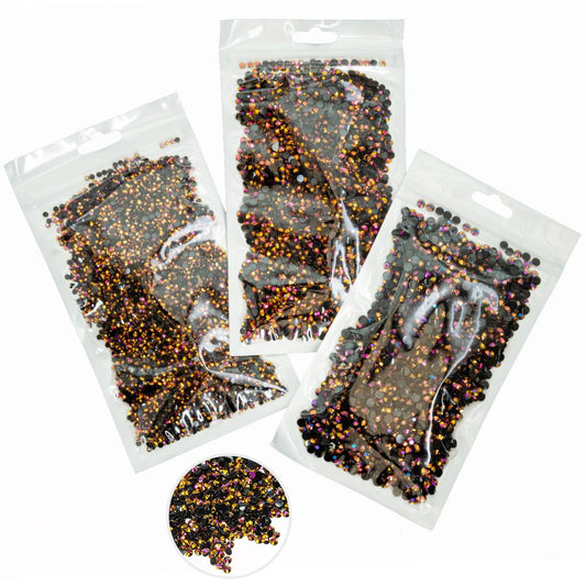 16000PCS Golden Rose AB Resin Rhinestones for Crafting 3mm 4mm 5mm Flatback Jelly Stones Bulk SS10 SS16 SS20 Non-Hotfix Diamonds Crystals Gems for Nails Face Eyes Makeup Mugs Tumblers Bottles Crafts