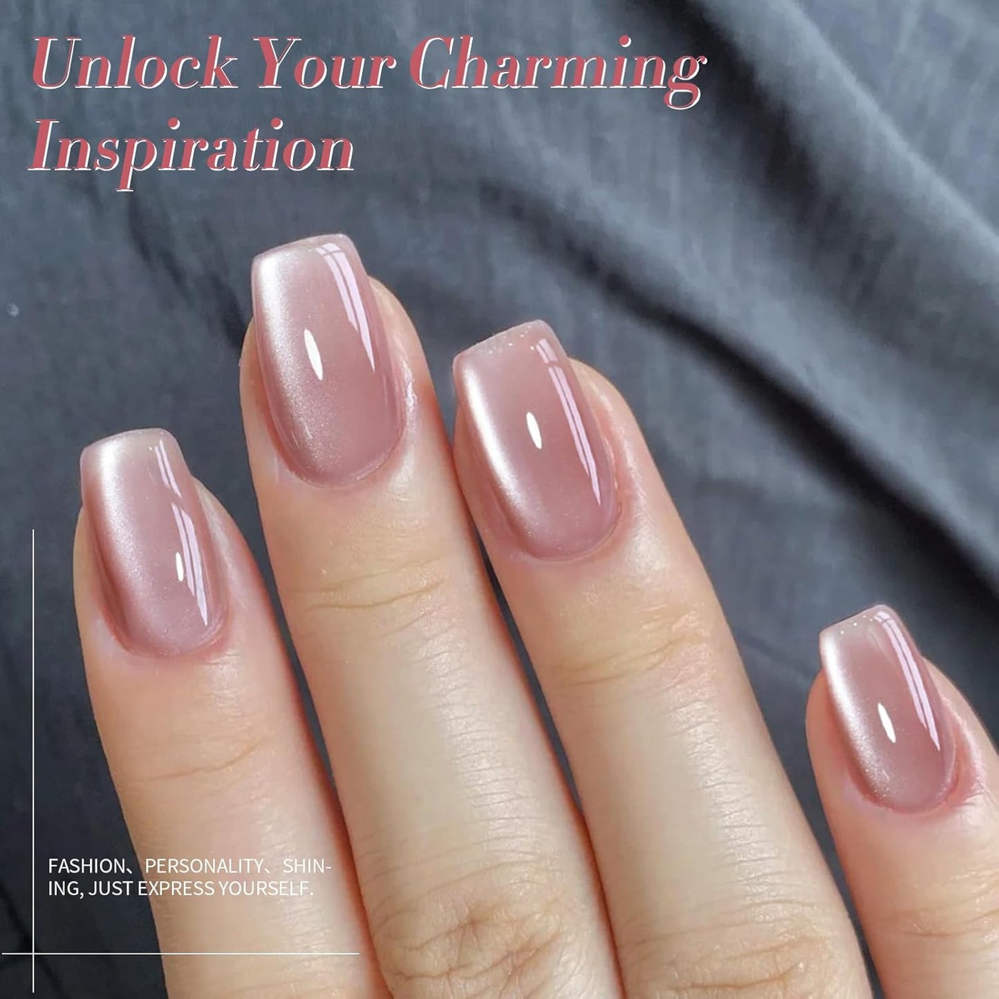 Born Pretty Cat Magnetic Eye Gel Nail Polish Cat Magnetic Gel Moonlight Dried Rose Color Cat Magnetic Glitter Nail Polish Nail Gel Soak Off Nail Art Salon Home Gift for Women 15ML