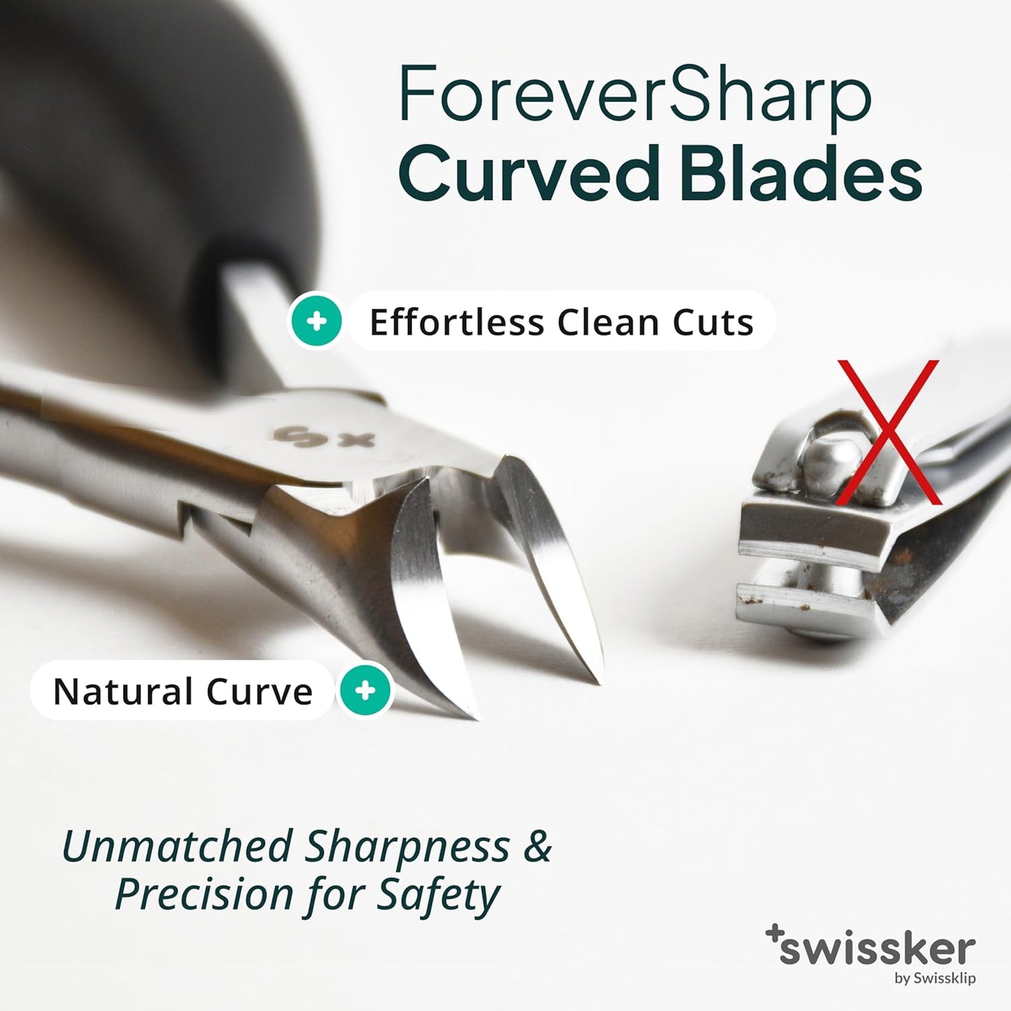 Swissklip Toenail Clippers I Heavy Duty Toe Nail Clippers I Toenail Clippers for Thick Nails I Toenail Scissors I Heavy Duty Nail Clippers for Thick Nails (Pack of 2)