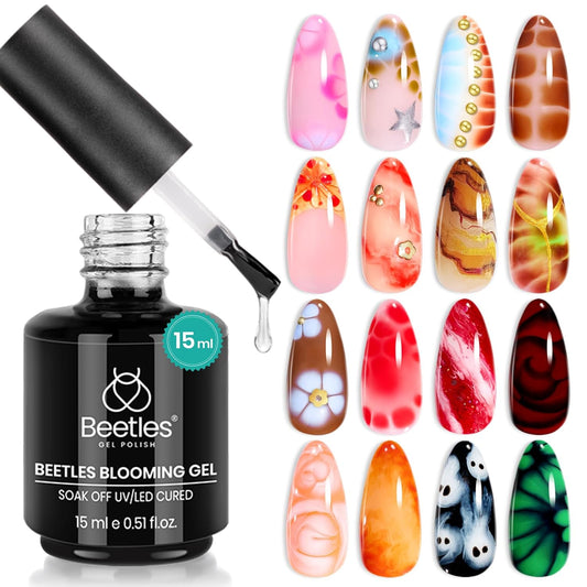 Beetles Blooming Gel 15ml Clear Uv Led Blossom Fall Halloween Nails Gel Polish for Spreading Effect