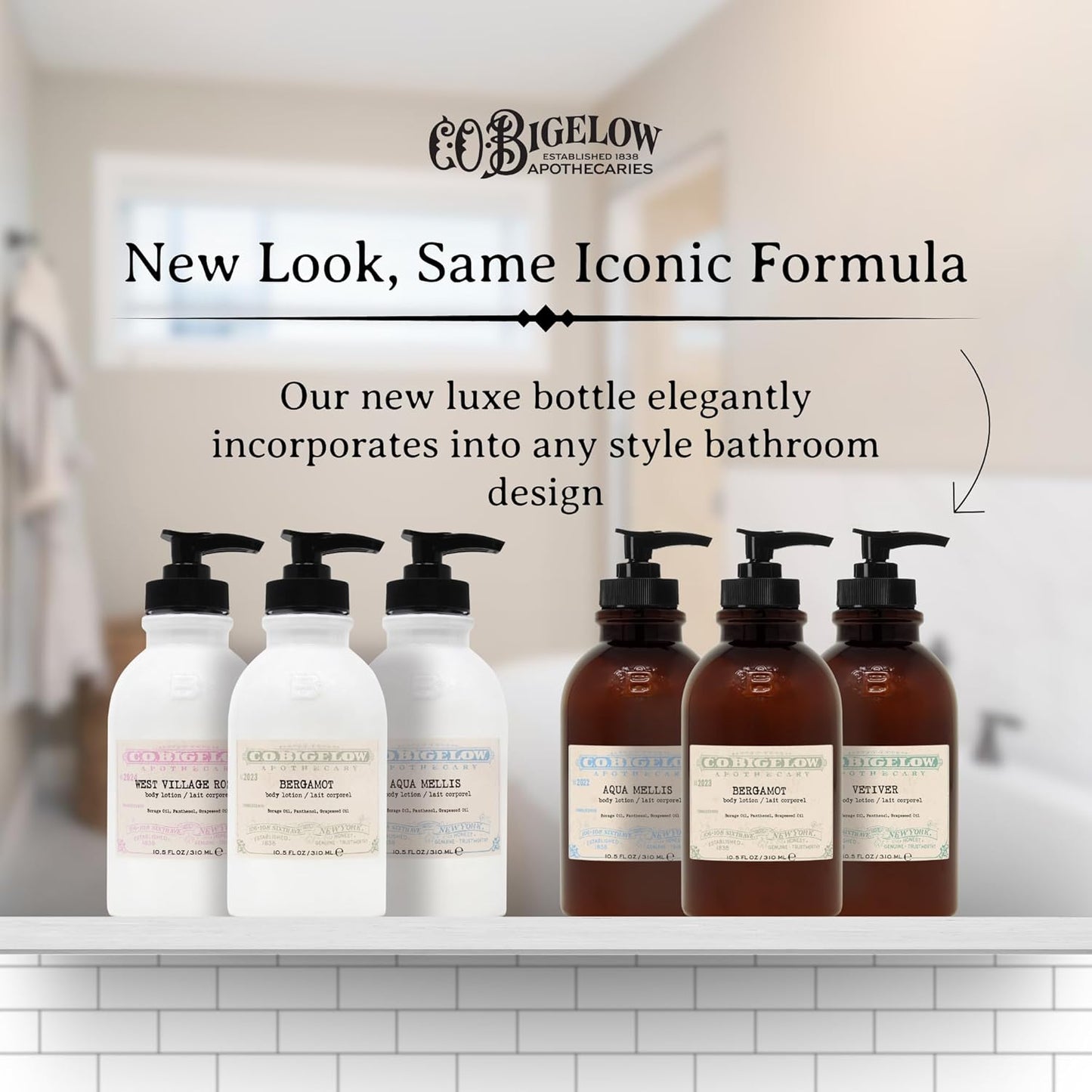 C.O. Bigelow Bergamot Body Lotion, Iconic Collection Moisturizing Body Lotion with Shea Butter, Borage Oil & Grapeseed Oil, 10.5 Fl Oz