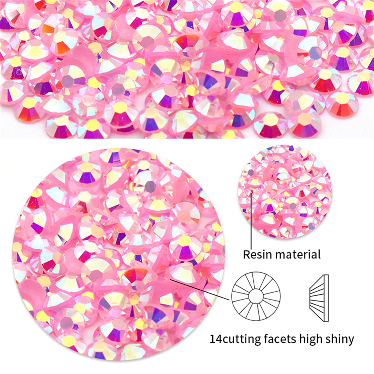 2250 Pcs SS16 4mm AB Flatback Rhinestones for Nails Art Crafts Glitter Round Shine Gems Crystals DIY Clothes Shoes （Citrine AB）