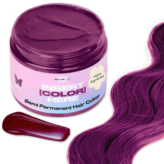 INH Semi Permanent Hair Color | Color Depositing Conditioner | Garnet Violet Hair Dye | No Bleach & No Peroxide Temporary Tint for Women & Men | Vegan, Ammonia Free, & Sulfate Free | Ready to Use, 6oz