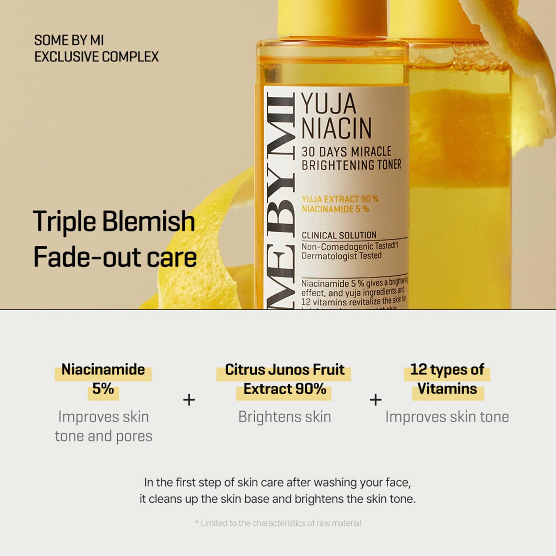 SOME BY MI Yuja Niacin 30 Days Miracle Brightening Toner – 5.07oz, 150ml – Korean 5% Niacinamide