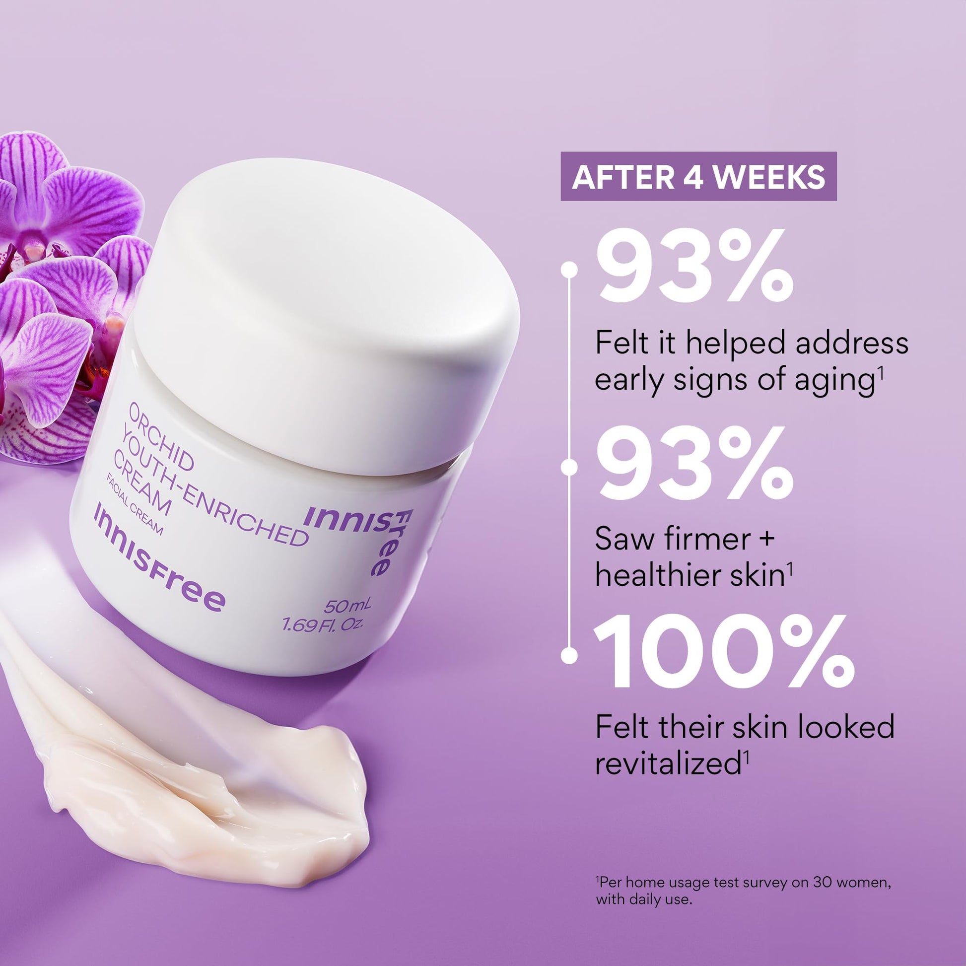 innisfree Orchid Youth‑Enriched Cream | Korean Firming Face Moisturizer with Hyaluronic Acid and