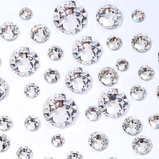 Novani Clear Rhinestones Flat Back Round Rhinestone Style 2088 Sparkly Crystal Gemstones for