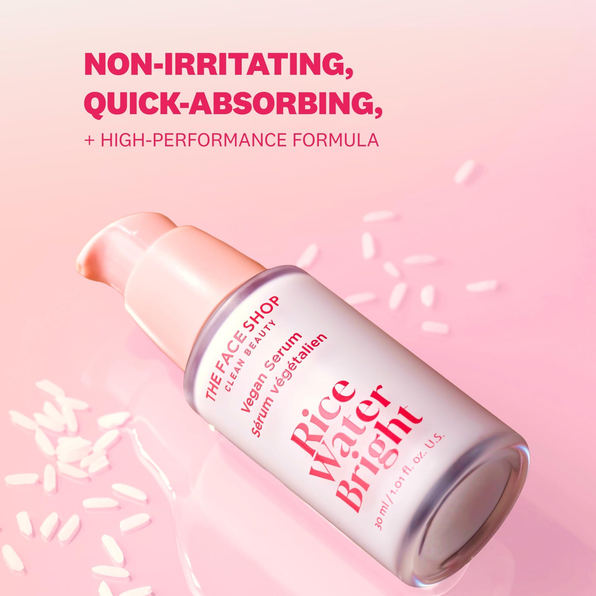The Face Shop Rice Water Bright Vegan Serum - Targets Uneven Skin Tone & Dryness, Brightening