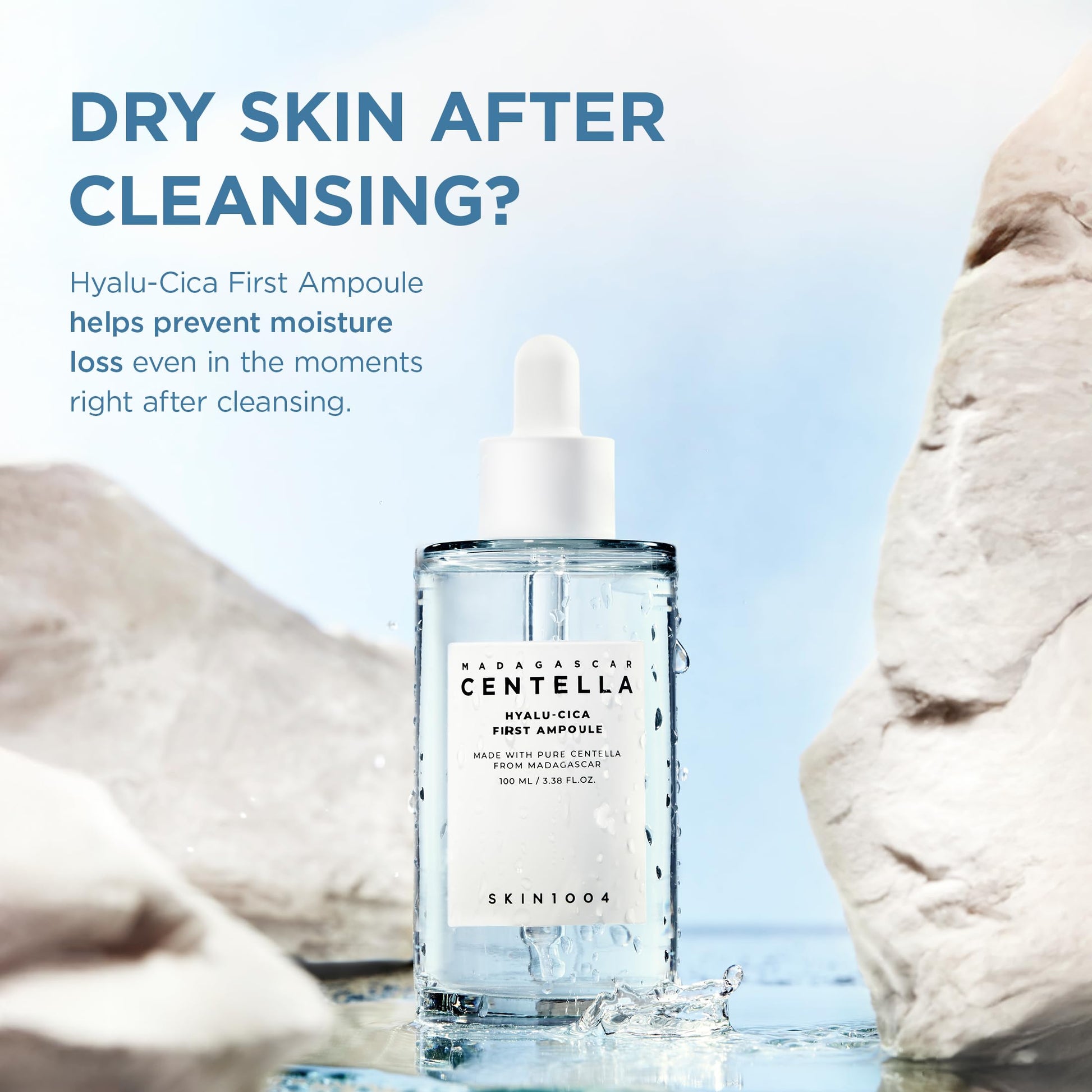 SKIN1004 Hyalu-Cica First Ampoule, Korean Serum for Face with Hyaluronic Acid & Centella, Facial