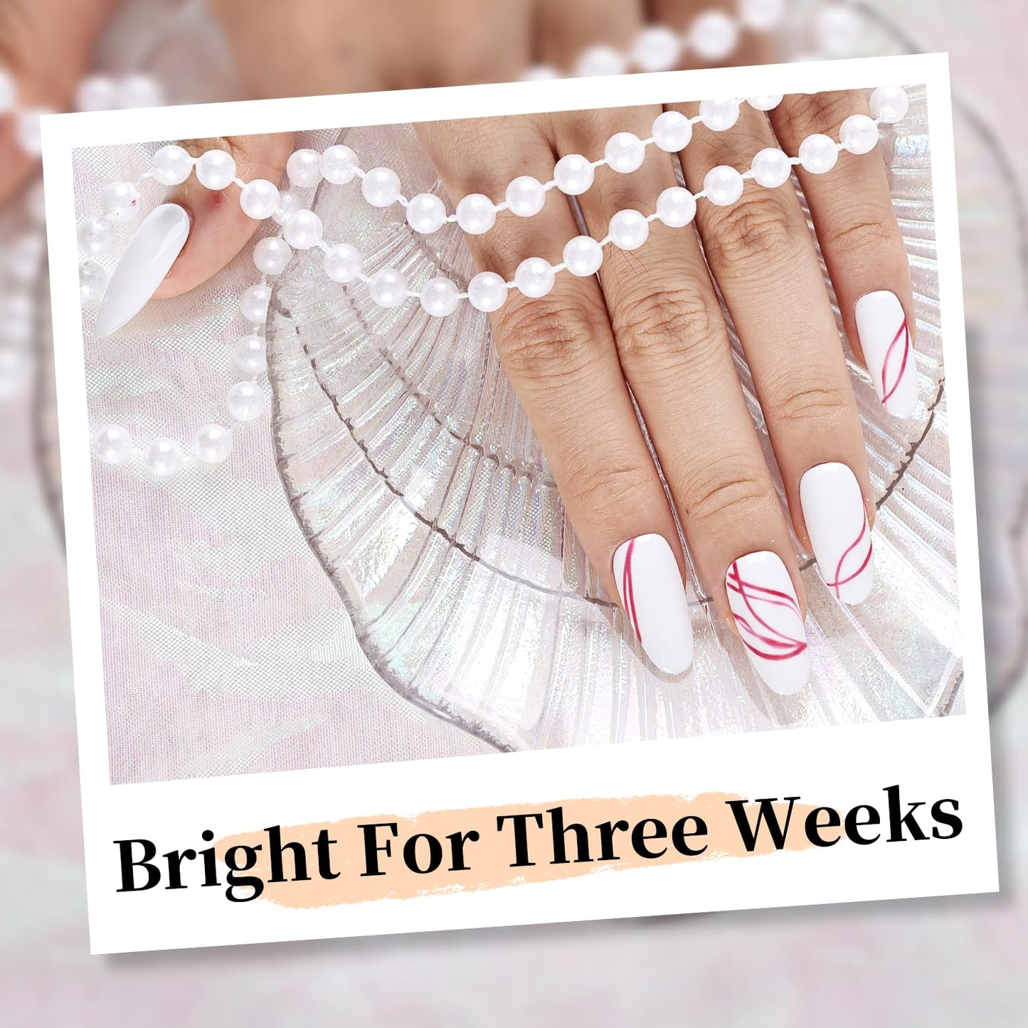 JODSONE Nail Art Gel Liner Set 10 Colors Glitter Red Black Pink Gel Nail polish Need U V Lamp Cured with Thin Brush at Home Salon Design