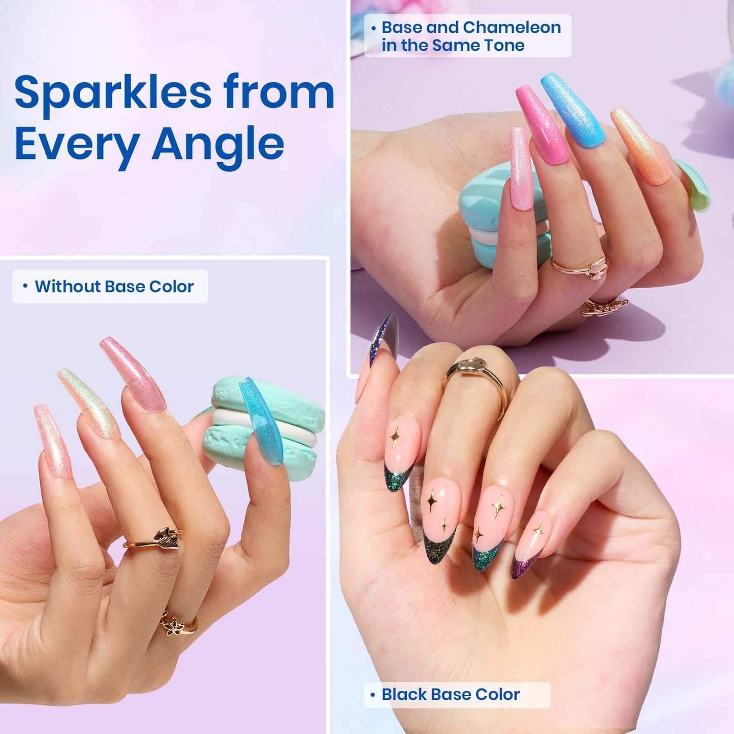 Beetles Glitter Gel Nail Polish Set 6 Colors Sparkle Gel Polish Kit