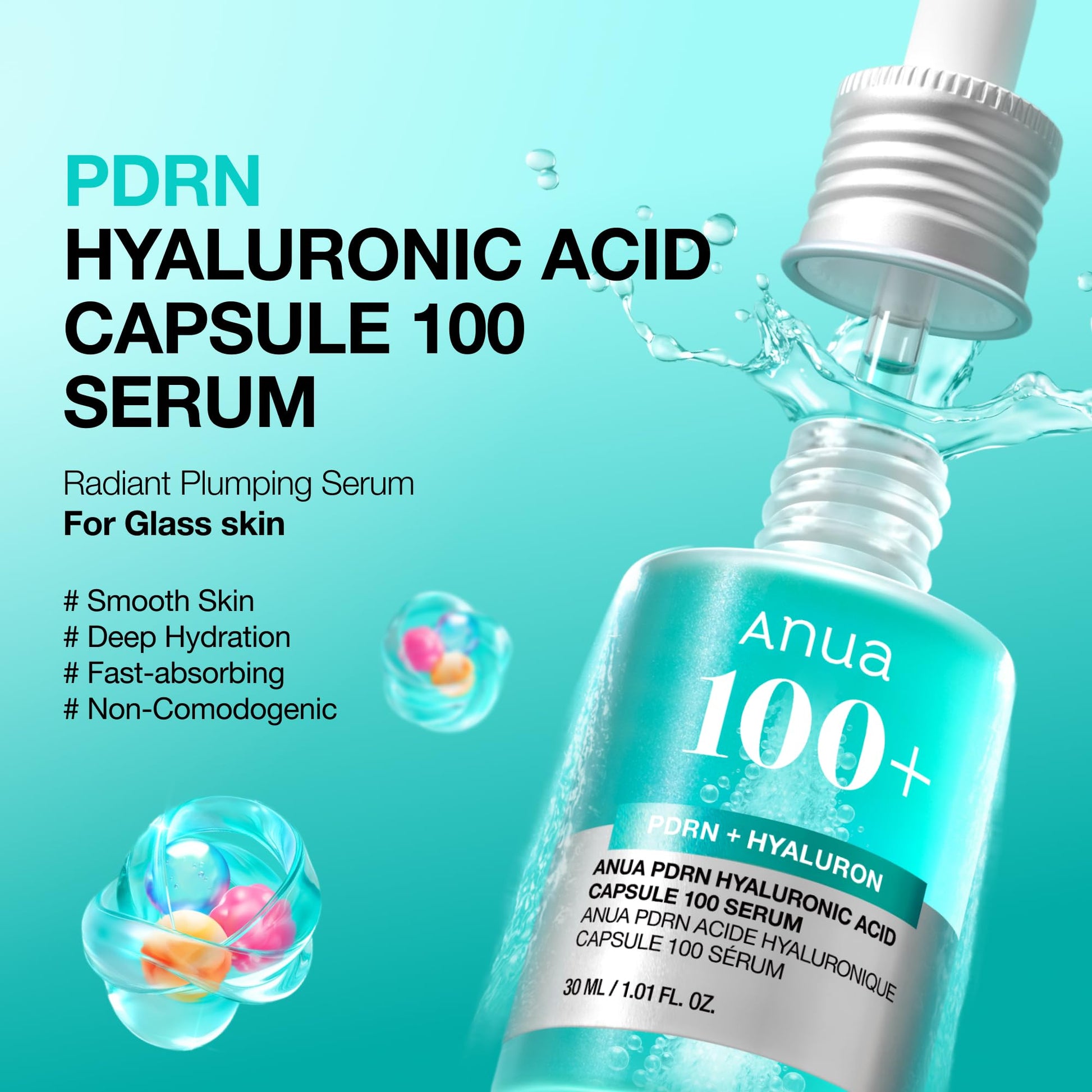 Anua PDRN Hyaluronic Acid Capsule 100 Serum, 1.01 fl.oz
