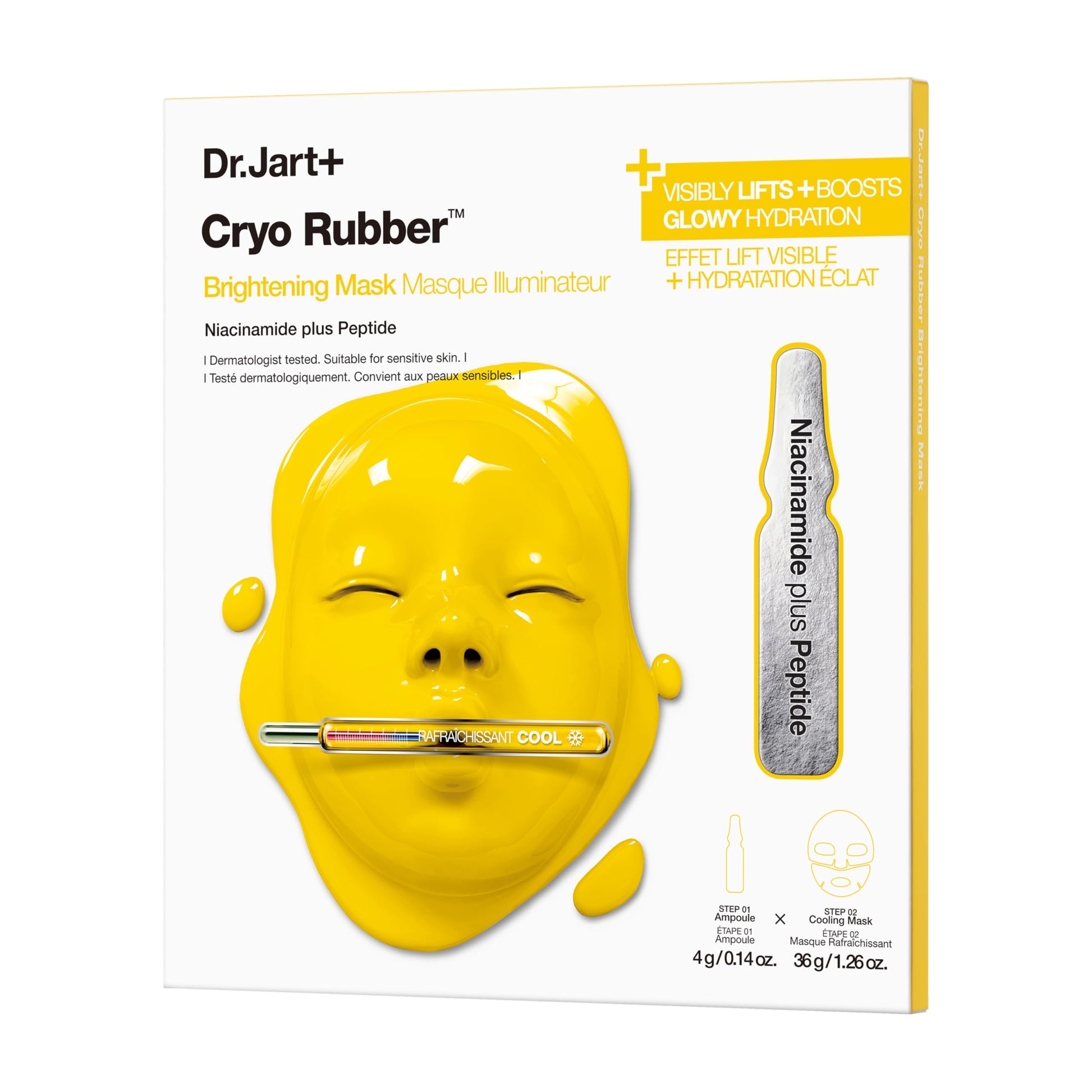 Dr.Jart+ Cryo Rubber Brightening and Cooling Korean Face Mask with Niacinamide and Peptides |