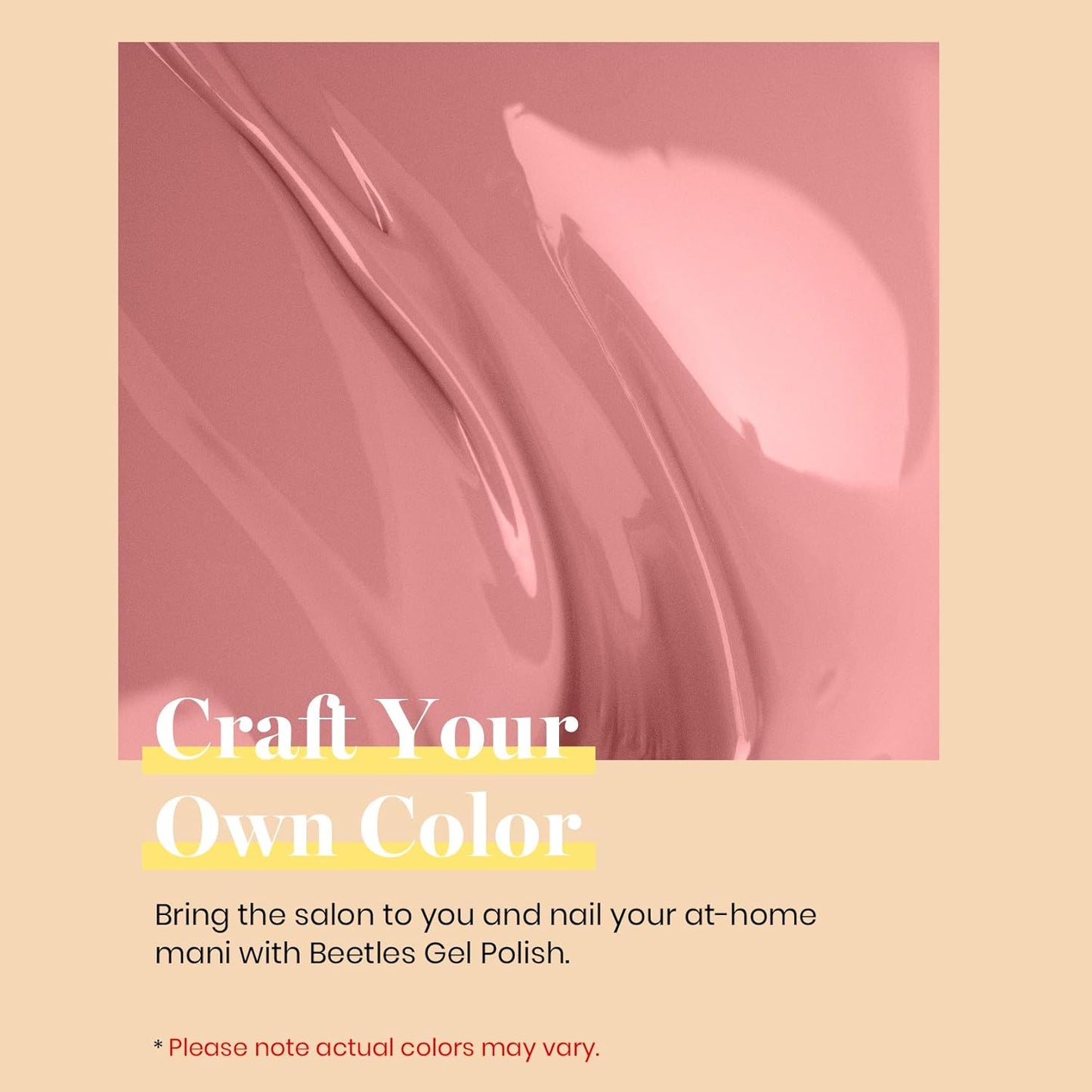 Beetles Mauve Gel Nail Polish – 15ml Dusty Rose Gel Polish Dried-Rose Dusty Pink Fall Soak Off UV LED Nail Lamp Nail Art Manicure Salon DIY Home for Women