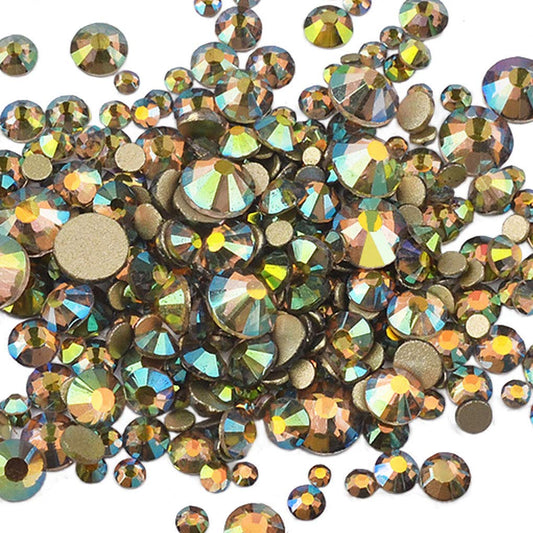 Rhinestones flat back gems round DIY decorative Nail Face and apparel accessories ss3-20 mix