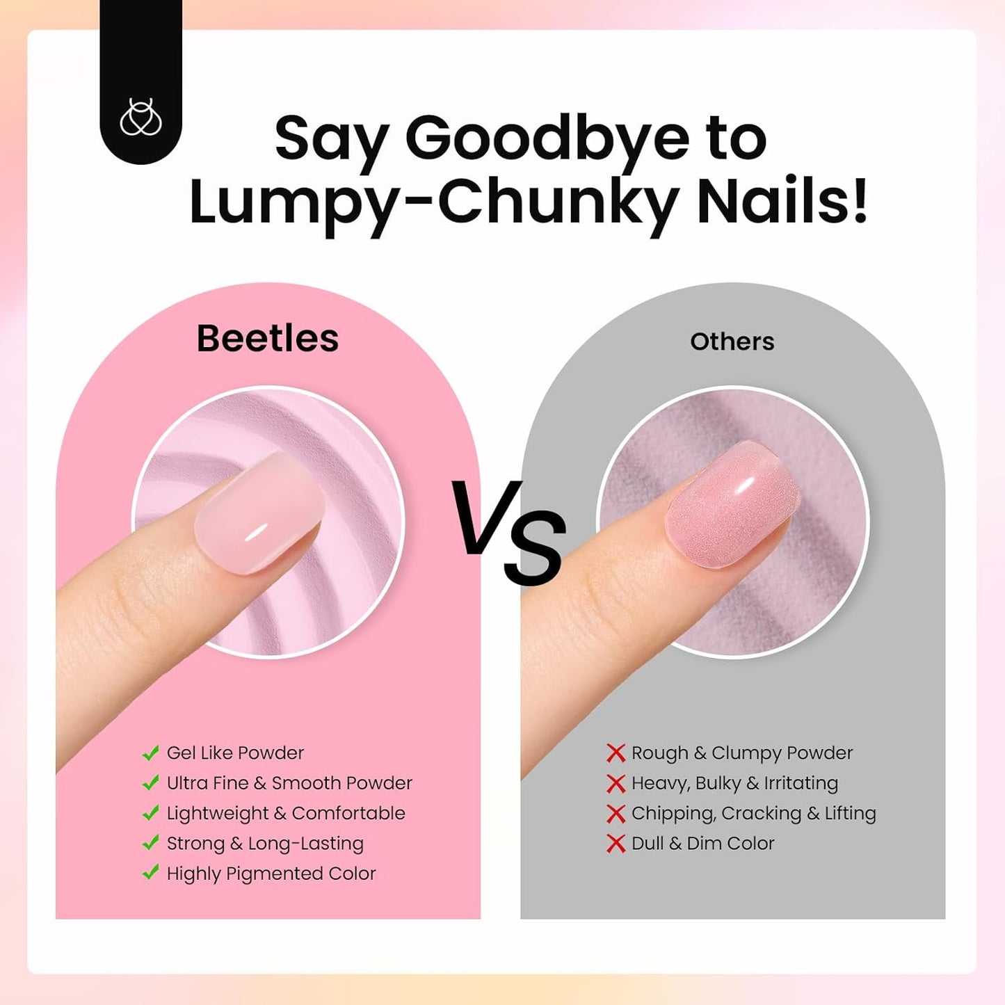 Beetles Pink Nude Dip Powder Nail Kit, 20 Colors Neutral Jelly Pink Sheer Glitter White Dip Nails Powder Starter Kit, Jelly Effect French Nail Art Starter Manicure Salon DIY Home Gift for Women