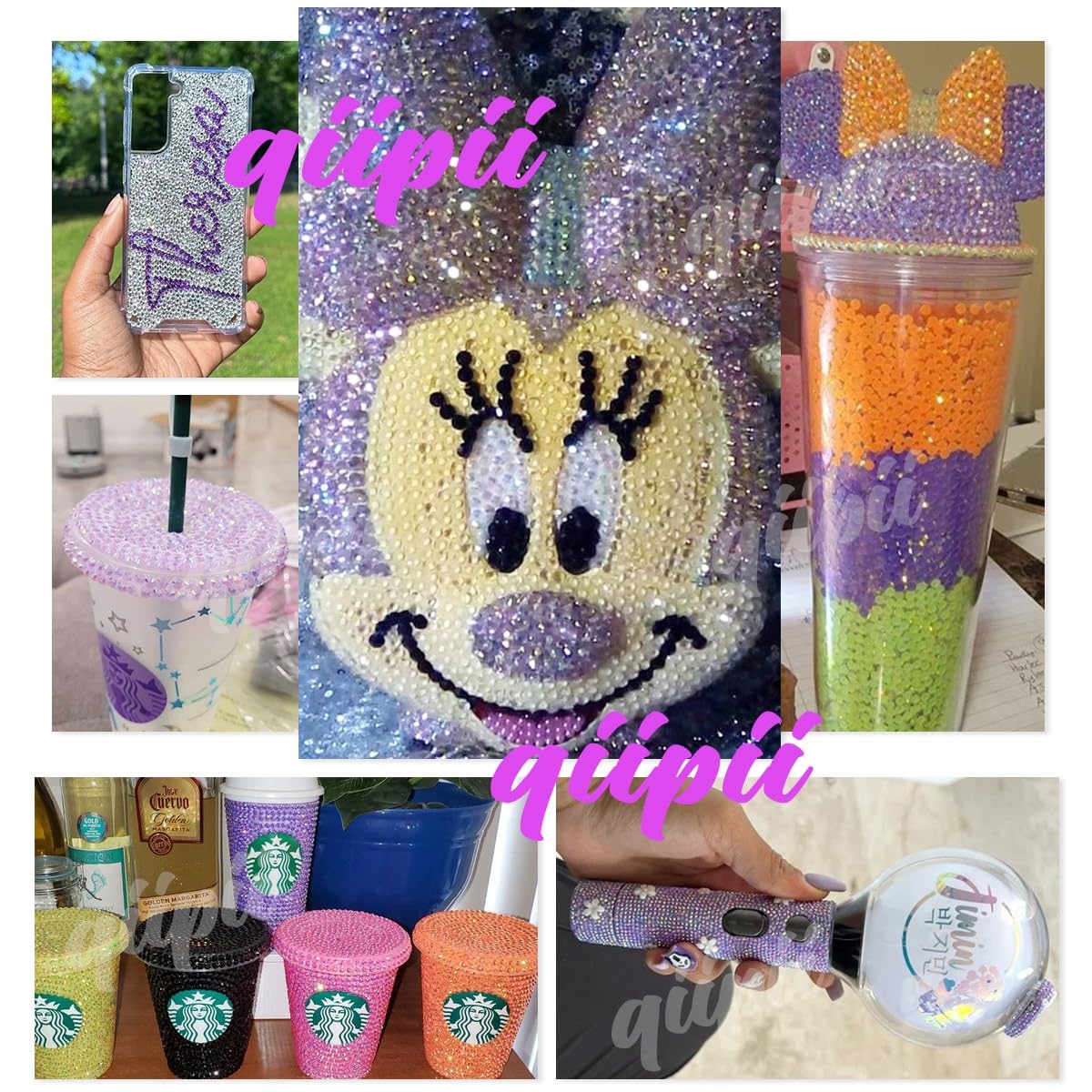 16000PCS Dark Purple AB Resin Rhinestones for Crafting 3mm 4mm 5mm Jelly Stones Bulk SS10 SS16 SS20 Diamonds Crystals Gems Charms for Nails Face Eyes Makeup Tumblers Bottles DIY Crafts Clothes