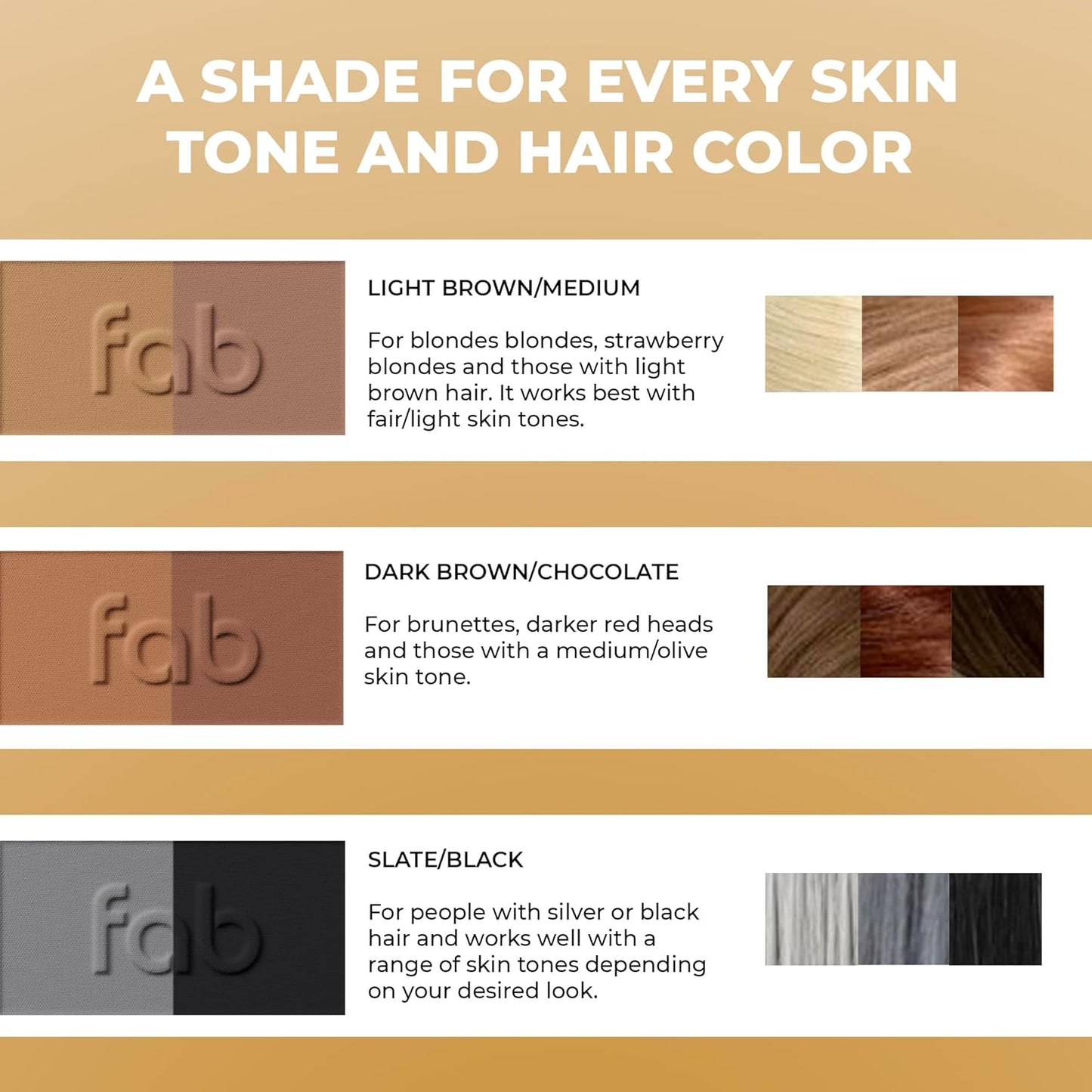 Lux Eyebrow Kit Refill Powder - Soft and Natural Eyebrow Definition for Dark Brown/Chocolate Brows On-The-Go