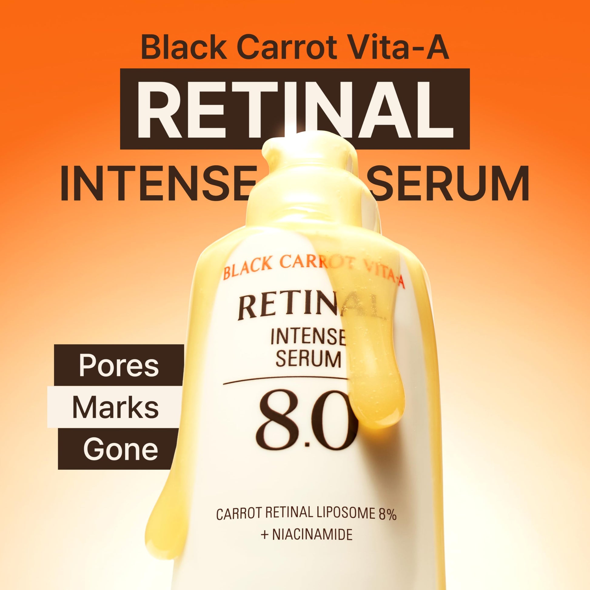 GOODAL Black Carrot VITA-A Retinal Intense Serum 8.0, Advanced Retinol Ampoule, Dark Spot