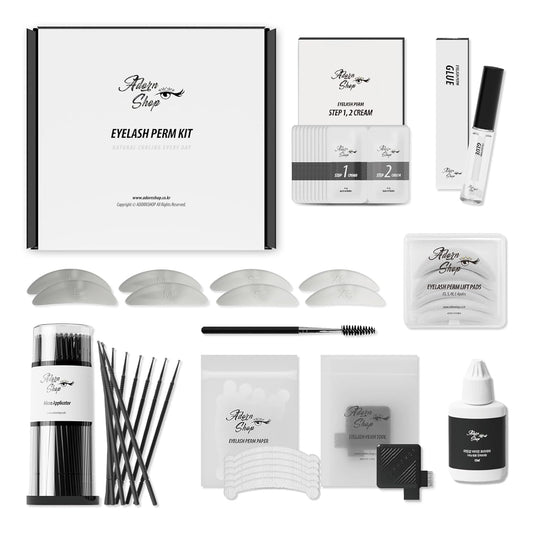 Korean Lash Lift Kit - 10 Sets No Curler Lash Perm Kit for Beginner & Salon Quality at Home - DIY Optimized for Self-Use&Professional Lifting Long-Lasting Eyelash Perm Kit for All Lash Types(Glue Kit)