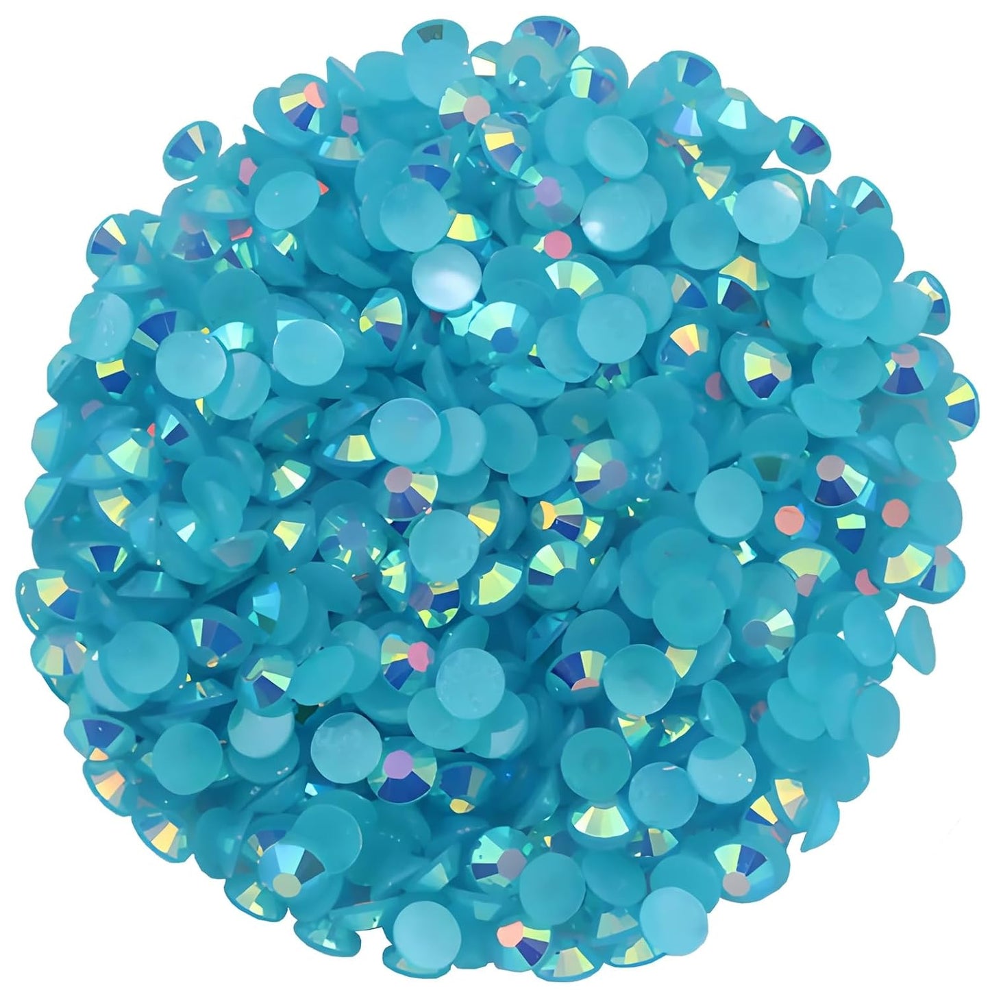 1440 Pcs SS20 5mm Flatback Rhinestones for Nails Art Crafts Glitter Round Shine Gems AB Crystals DIY Clothes Shoes （Peacock Blue AB）