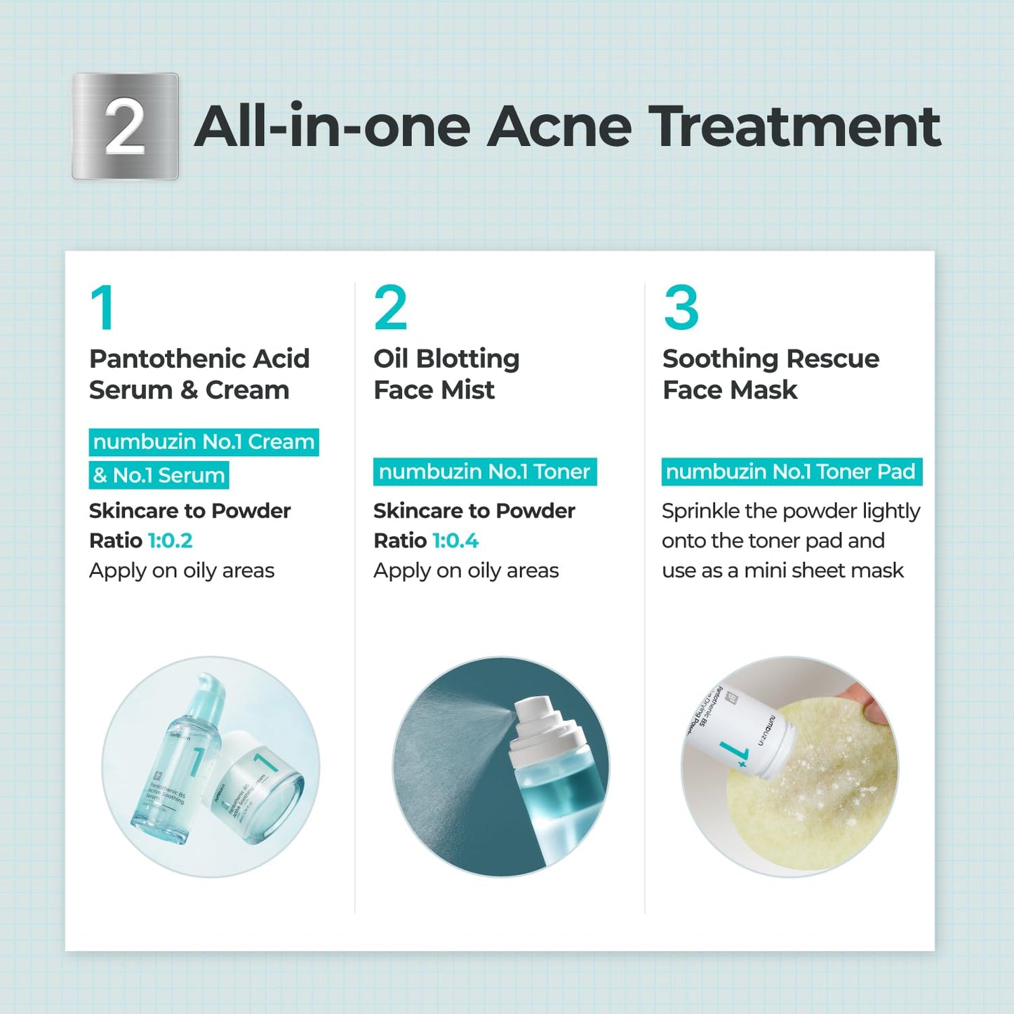 numbuzin No.1 Powder | Pantothenic B5 Active Drying Powder | Spot Treatment Acne, Pantothenic Acid