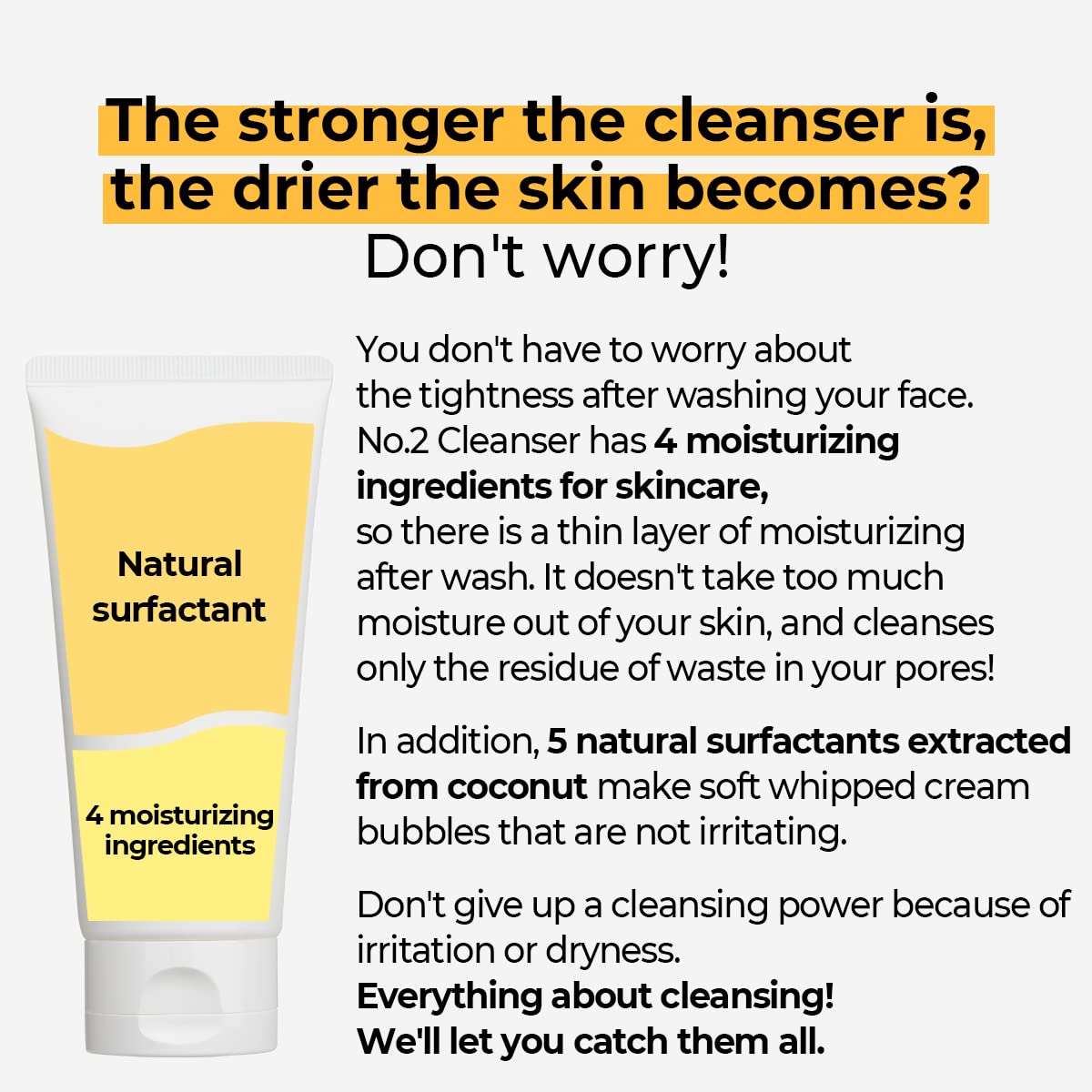 numbuzin No.2 Cleansing Foam | Deep Clean Fresh Cream Cleanser | Foam Cleanser, Gentle Exfoliation