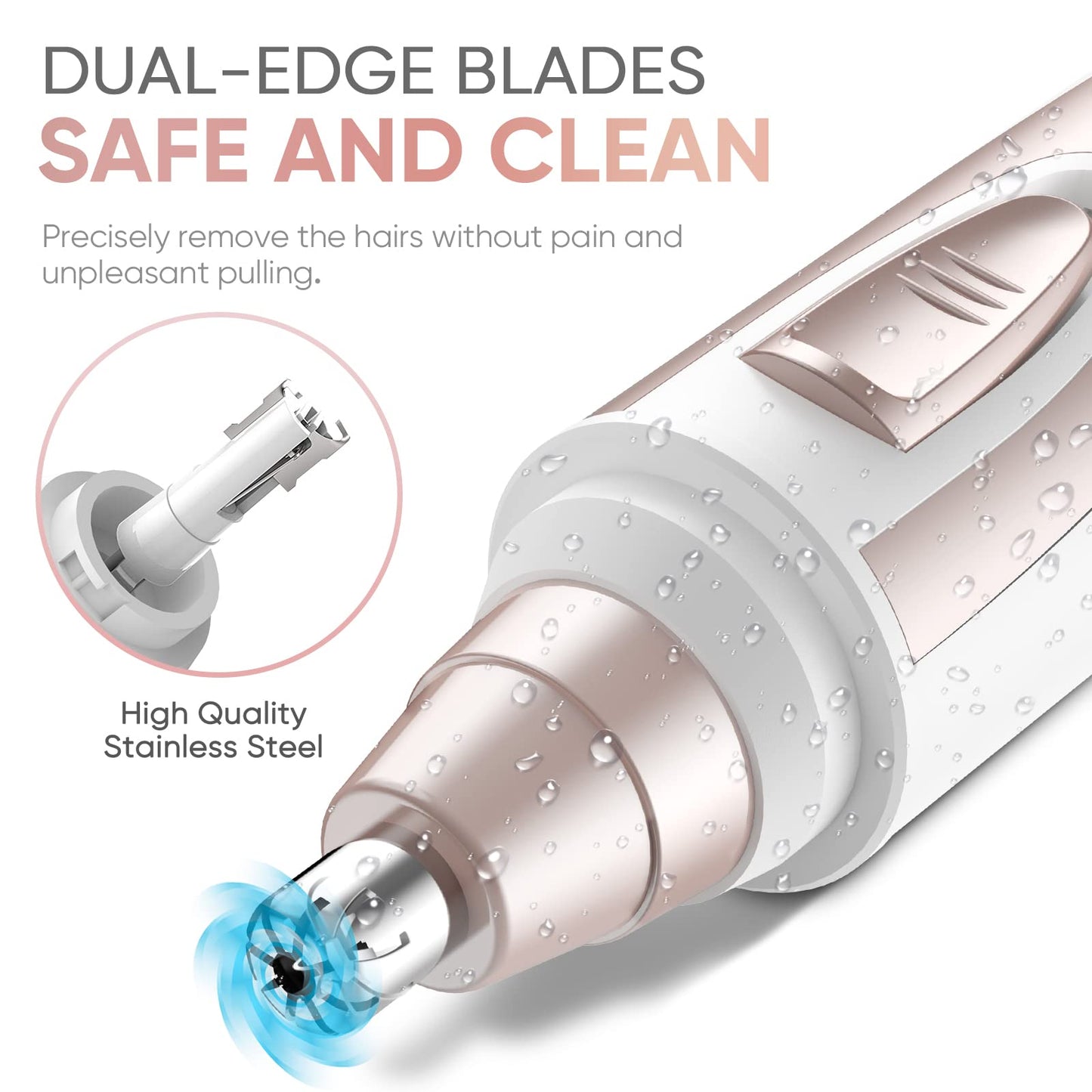 Ear and Nose Hair Trimmer Clipper - 2026 Professional Painless Eyebrow & Facial Hair Trimmer for