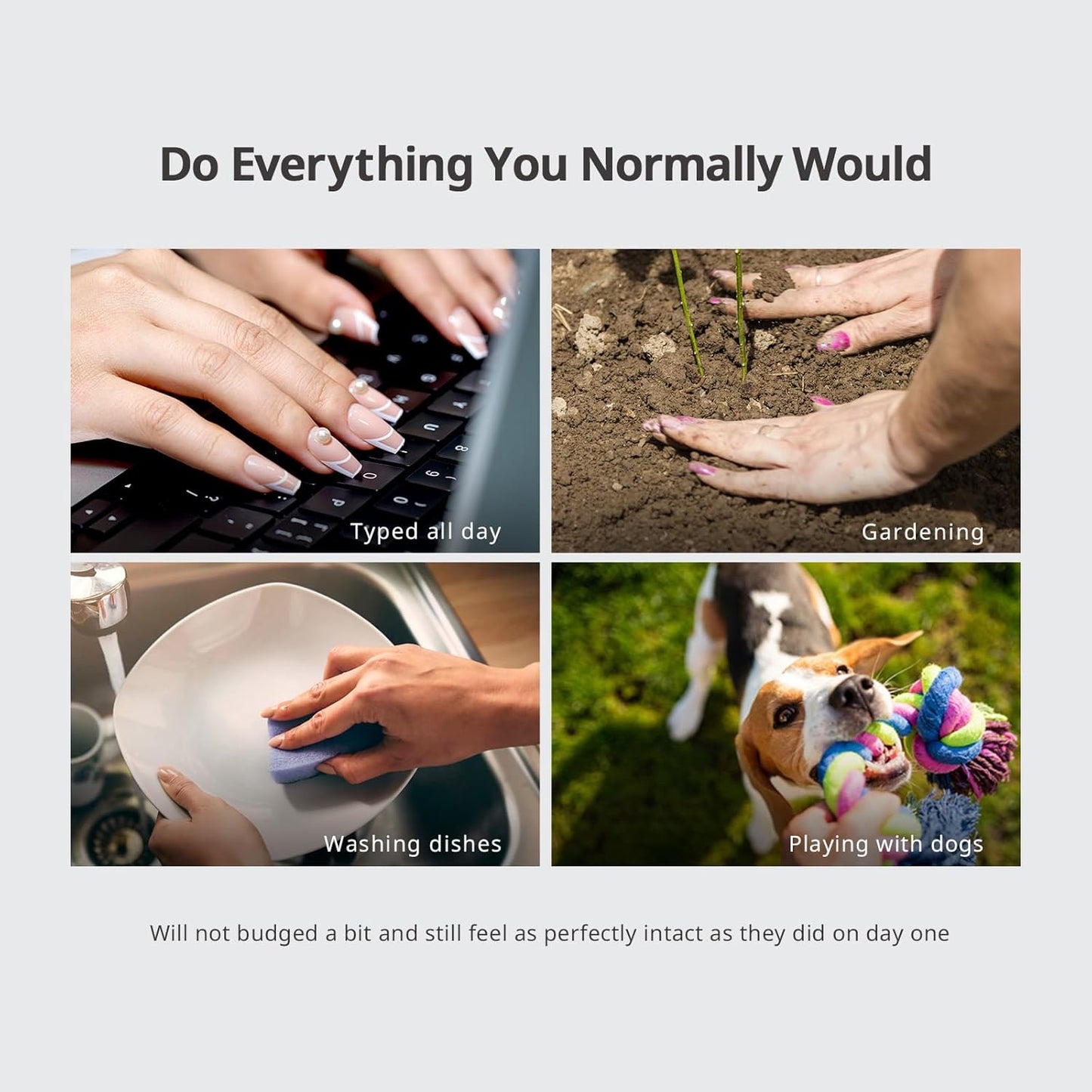 BTArtbox Almond Press On Nails Medium - Lamp-Curable Metallic French Tip Cat Eye Press On Nails with Glue for Women, Soft Gel Glue On Nails in 15 Sizes - 30 Stick On Nails Kit, Silver Storm