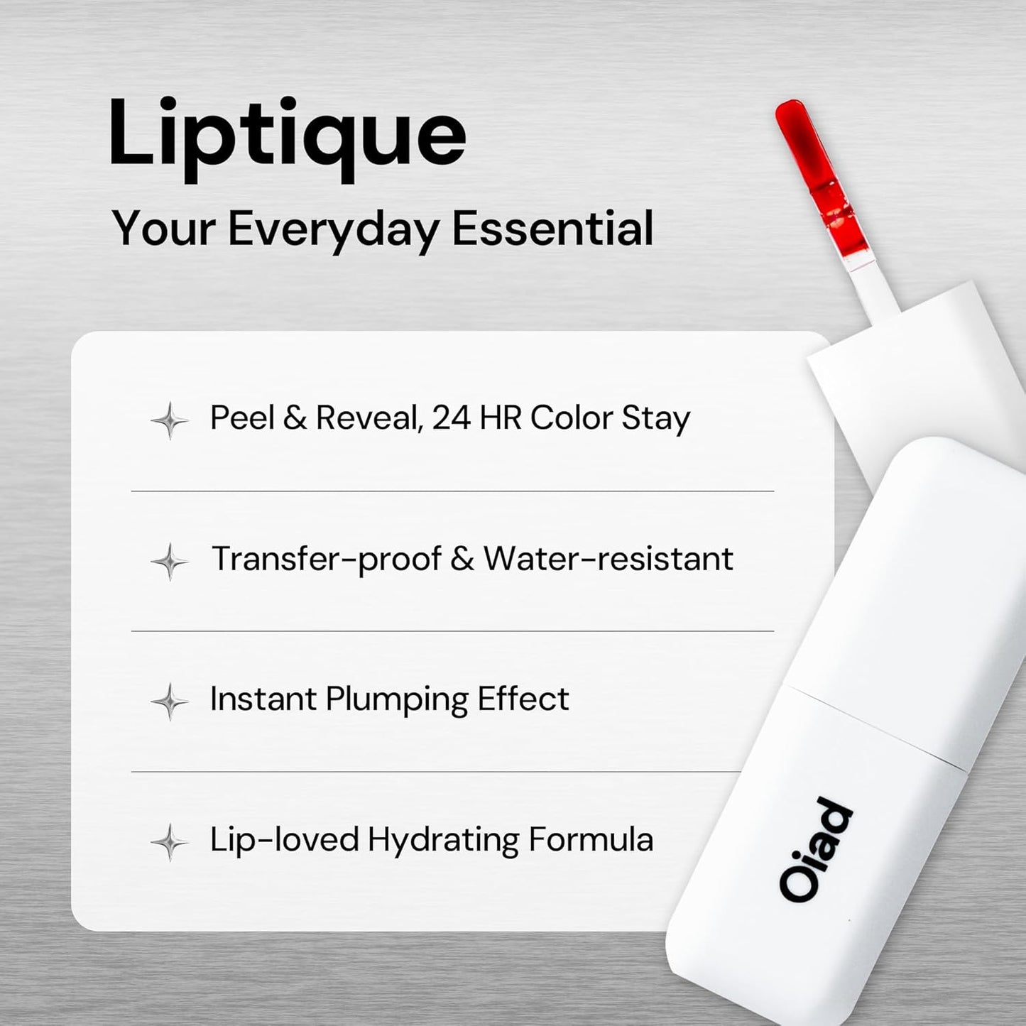 Liptique Korean Lip Stain Peel Off - 24 Hour Long Lasting Lip Tattoo, Waterproof & Transfer Proof, Nourishing & Hydrating Lip Tint for Women, Instant Plumping Lip Tints Peel Off (007 CORRAL'N)