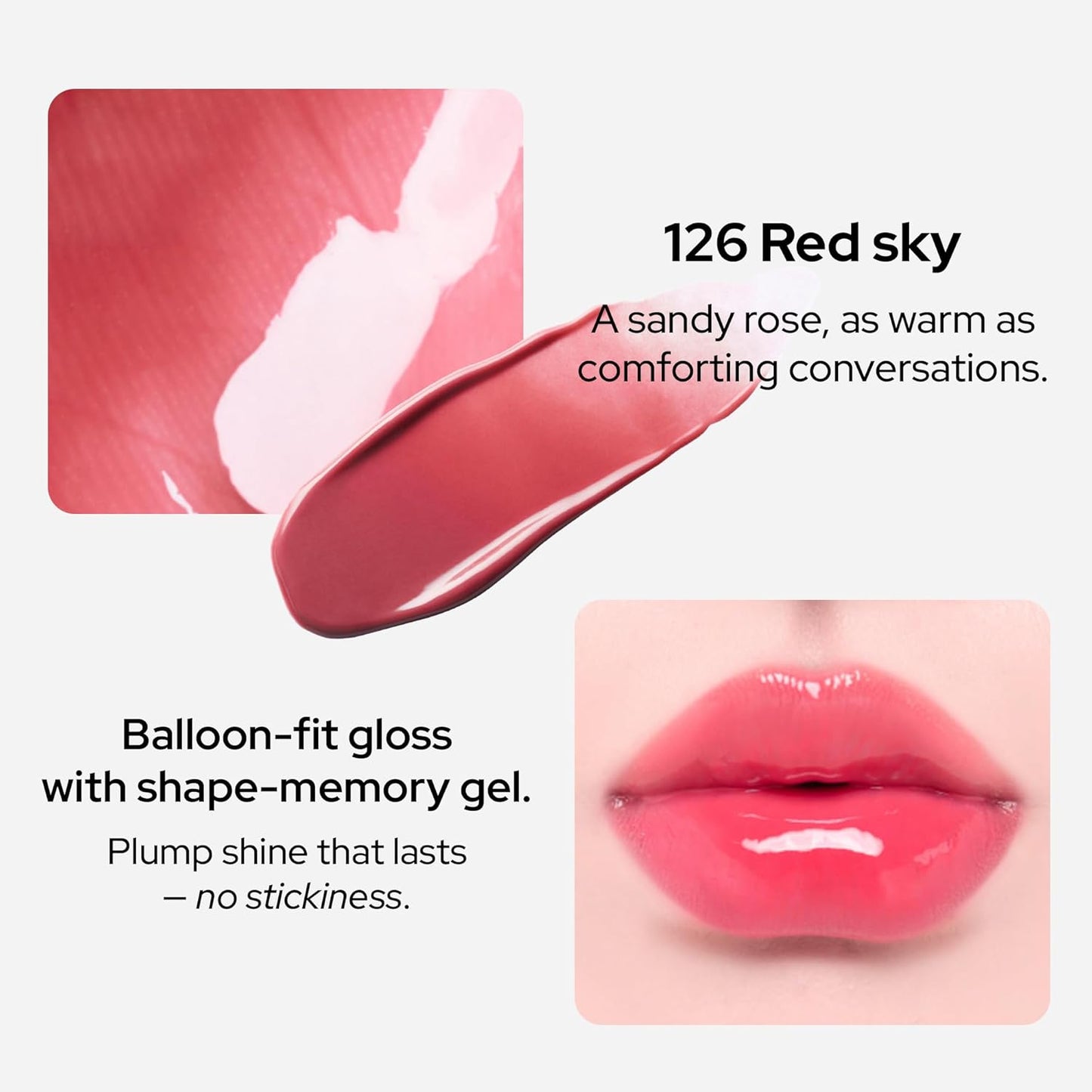 Unseen Balloon Tint, 9 Colors Set for All Skin Types. Buildable Color, Long Lasting Glossy Lip Stains, Lightweight Lip Gloss Make up (126 Red sky, 0.11 Ounce (Pack of 1))