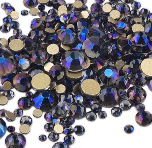 Rhinestones flat back gems round DIY decorative Nail Face and apparel accessories ss3-20 mix