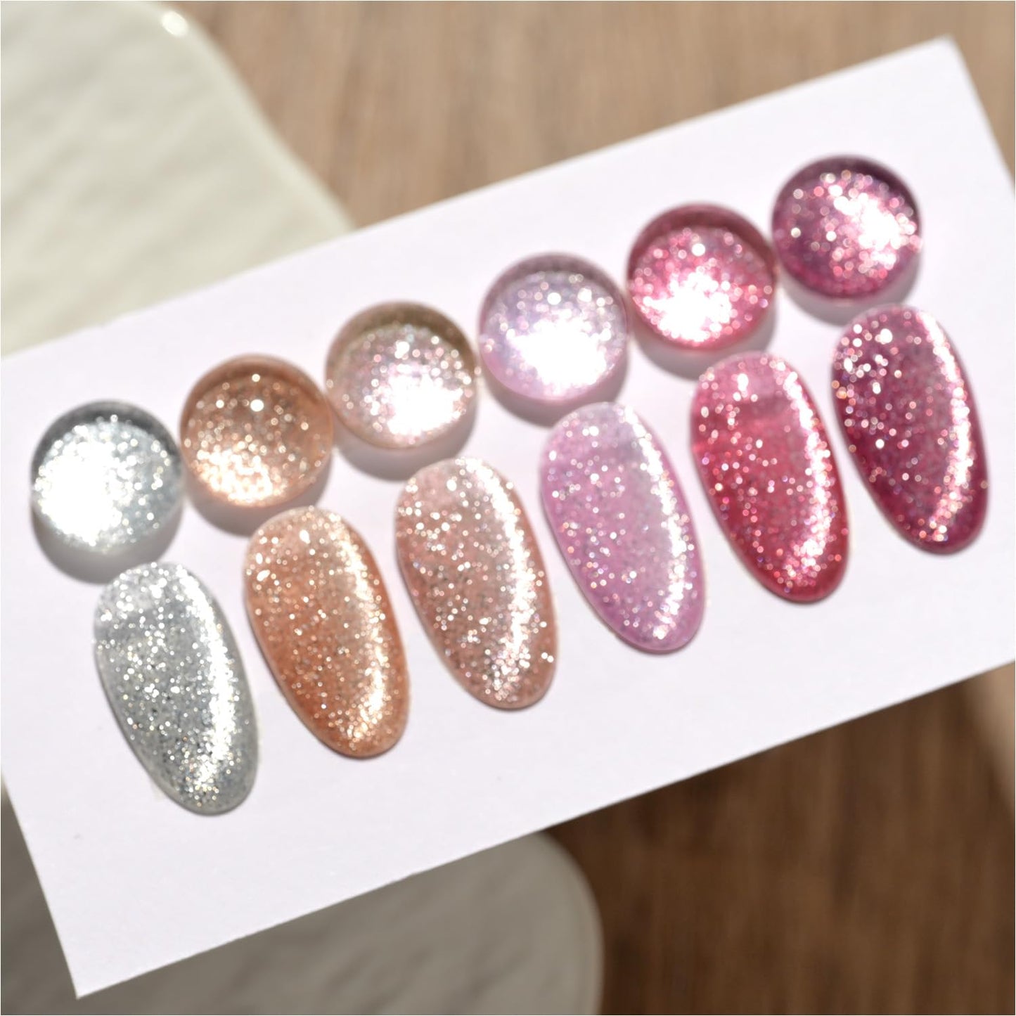 GAOY Chrome Glitter Cat Eye Gel Polish Set of 6 Colors with Free Magnet UV LED Soak Off Nail Polish Home DIY Manicure Nail Salon Varnish